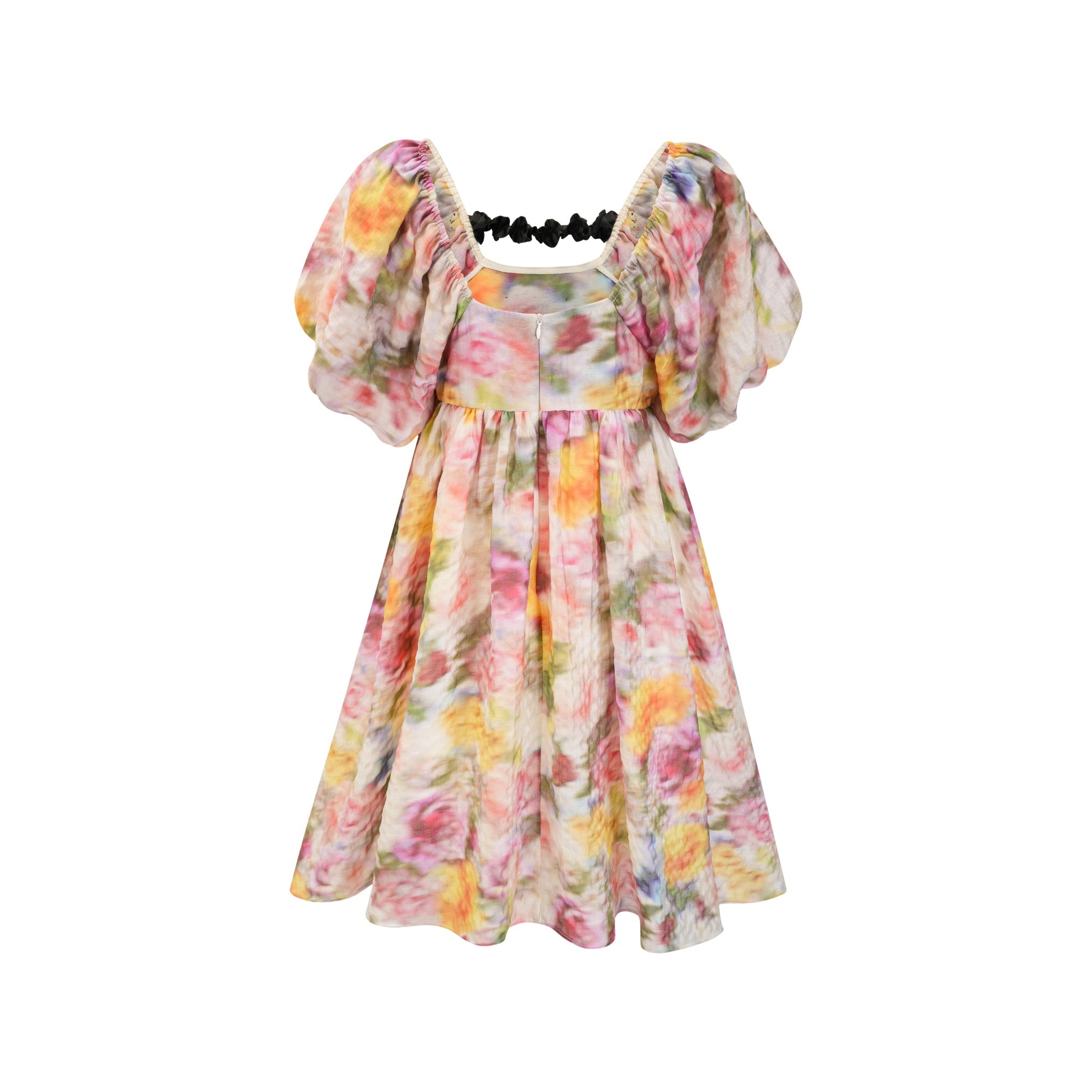 ARTE PURA Puff Sleeve Dress With Painting Print | MADA IN CHINA