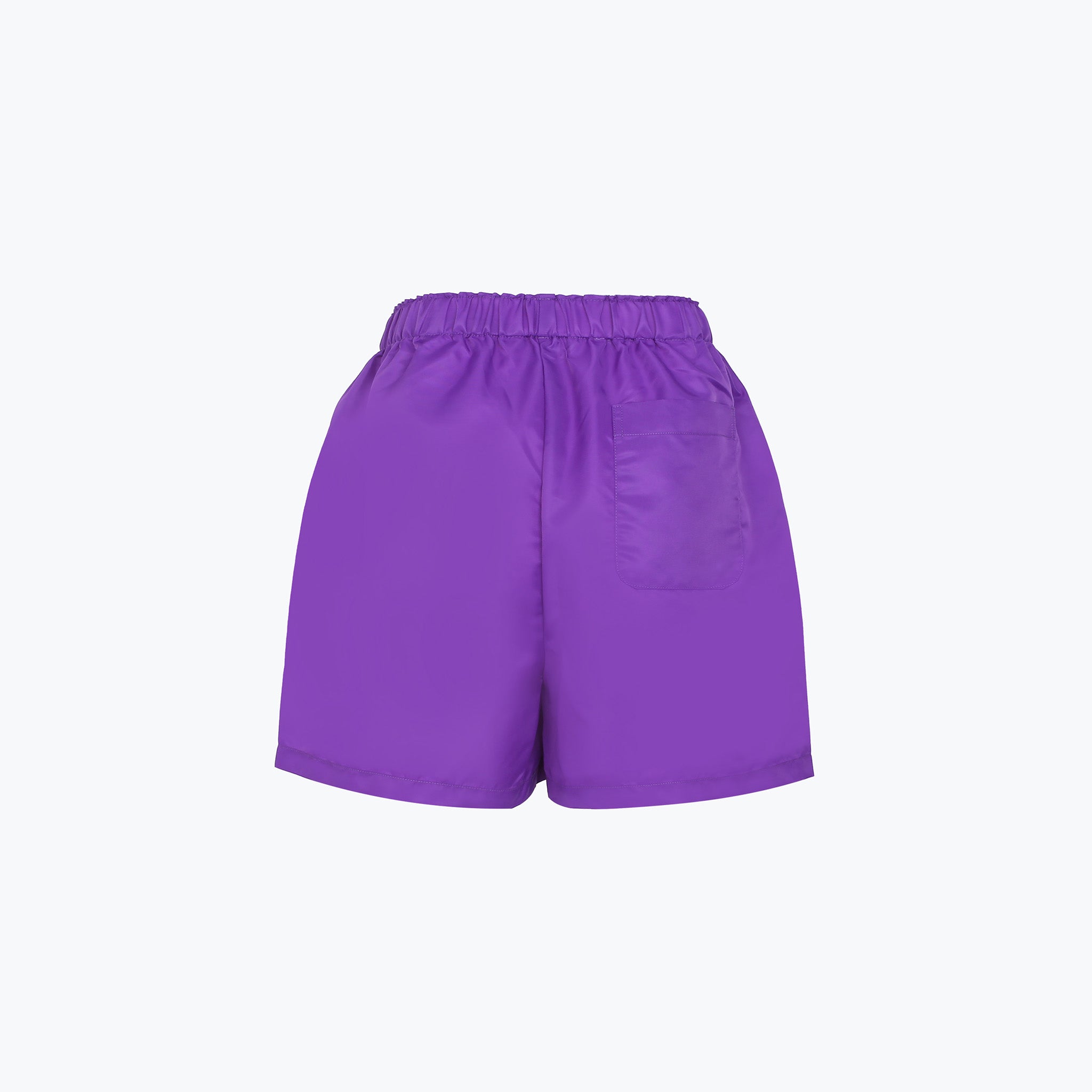 ANN ANDELMAN Purple Logo Shorts | MADA IN CHINA