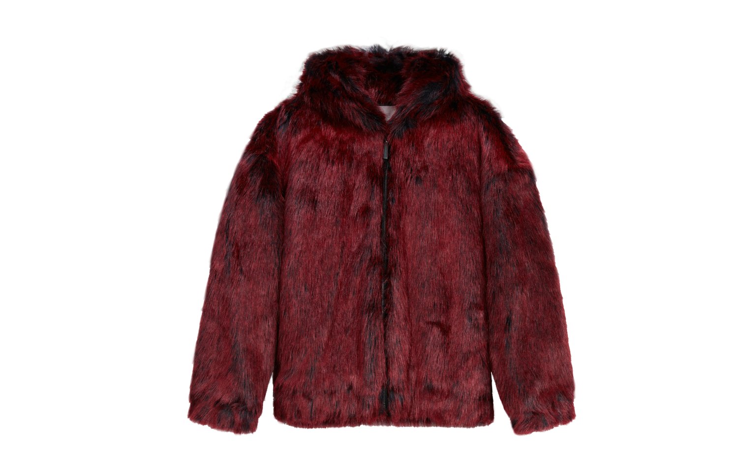 VANN VALRENCÉ Red Holiday Limited Eco Fur Coat | MADA IN CHINA