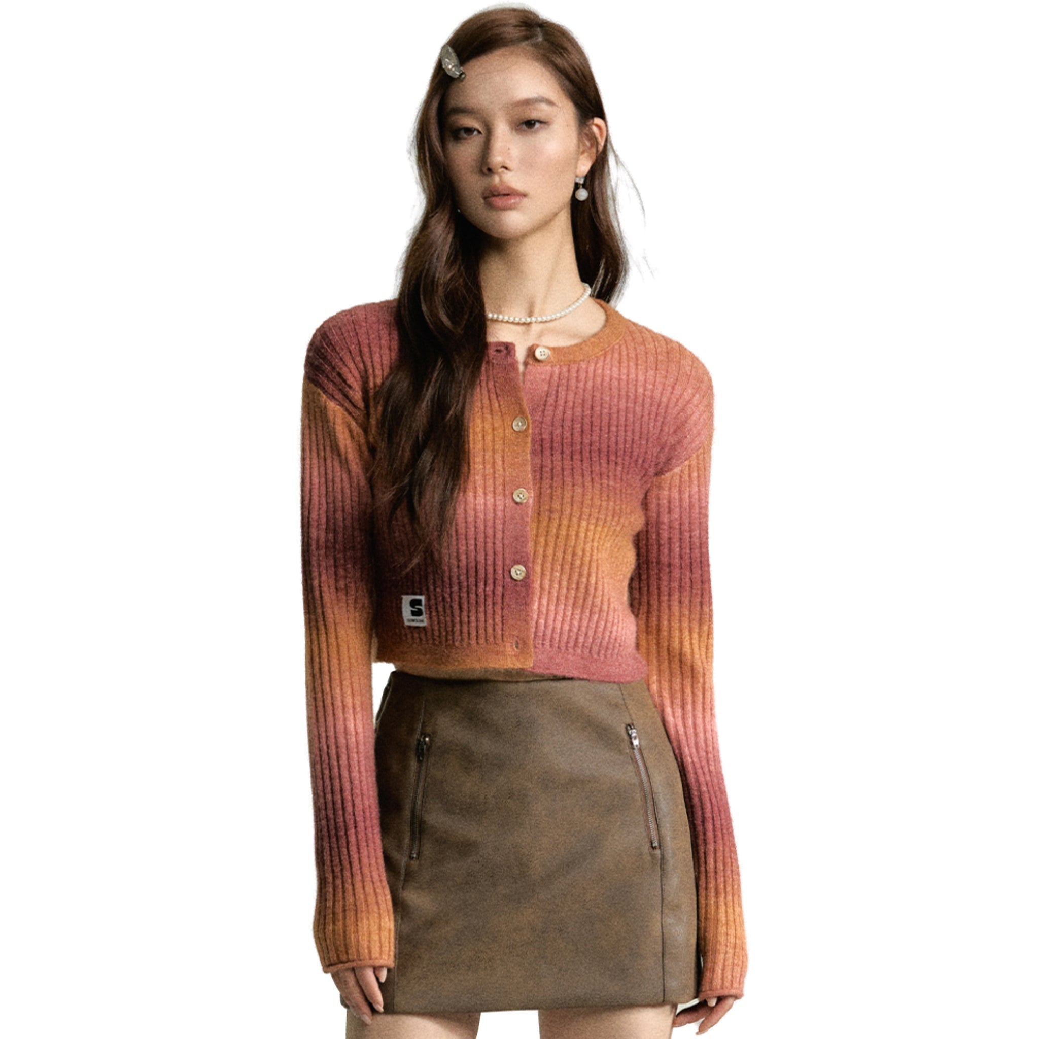 SOMESOWE Red Island Sunset Cardigan | MADA IN CHINA