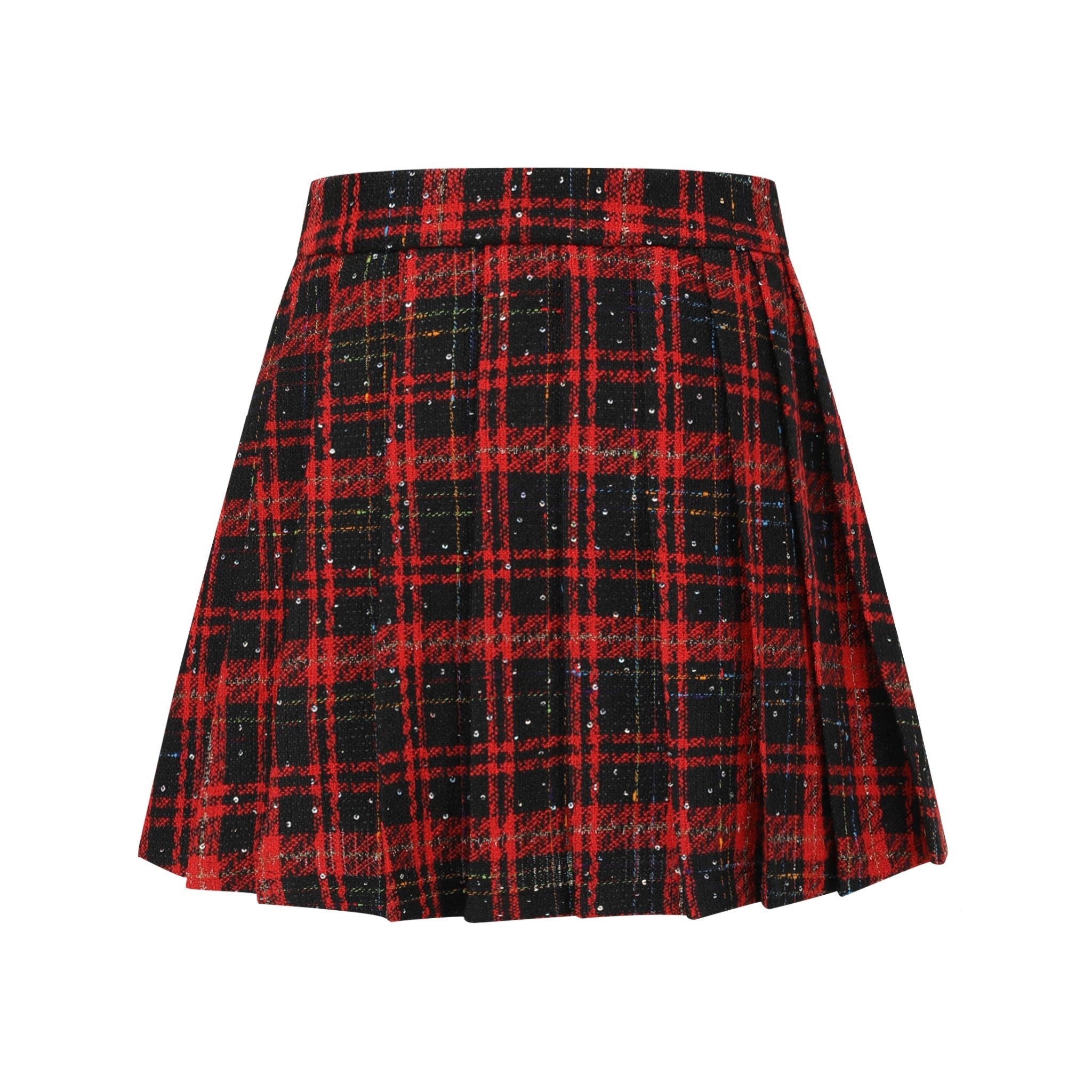 Alexia Sandra Red Plaid Pleated Skirt | MADA IN CHINA