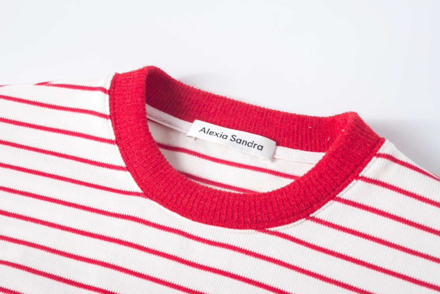 Alexia Sandra Red Stripe Long Sleeve T-shirt With Strawberry Print | MADA IN CHINA