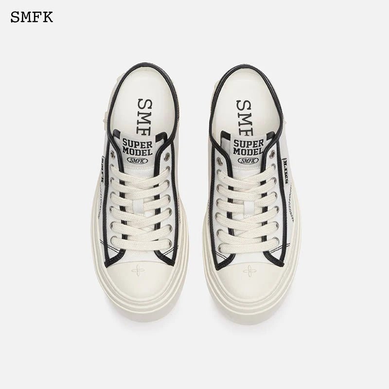 SMFK Retro College Low Top Board Shoes White | MADA IN CHINA