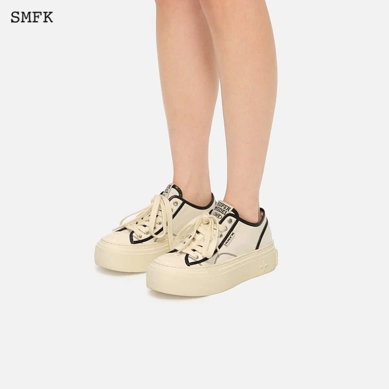 SMFK Retro College Low Top Board Shoes White | MADA IN CHINA