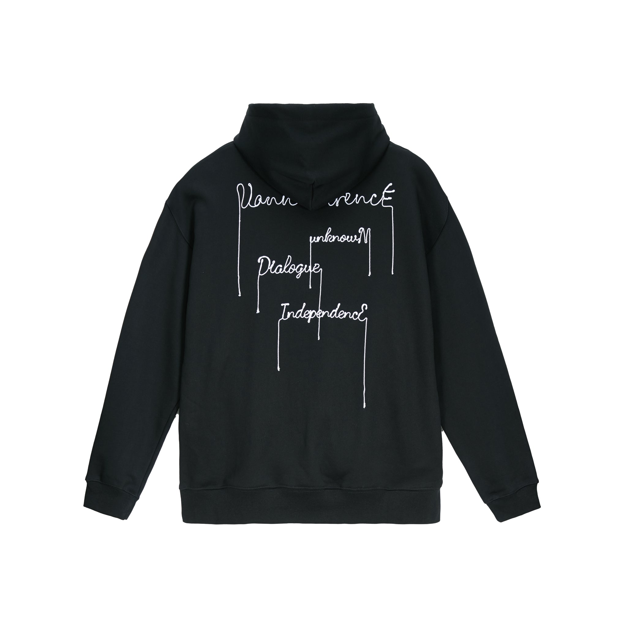 VANN VALRENCÉ Rope Embroidered Letter LOGO Hoodie | MADA IN CHINA