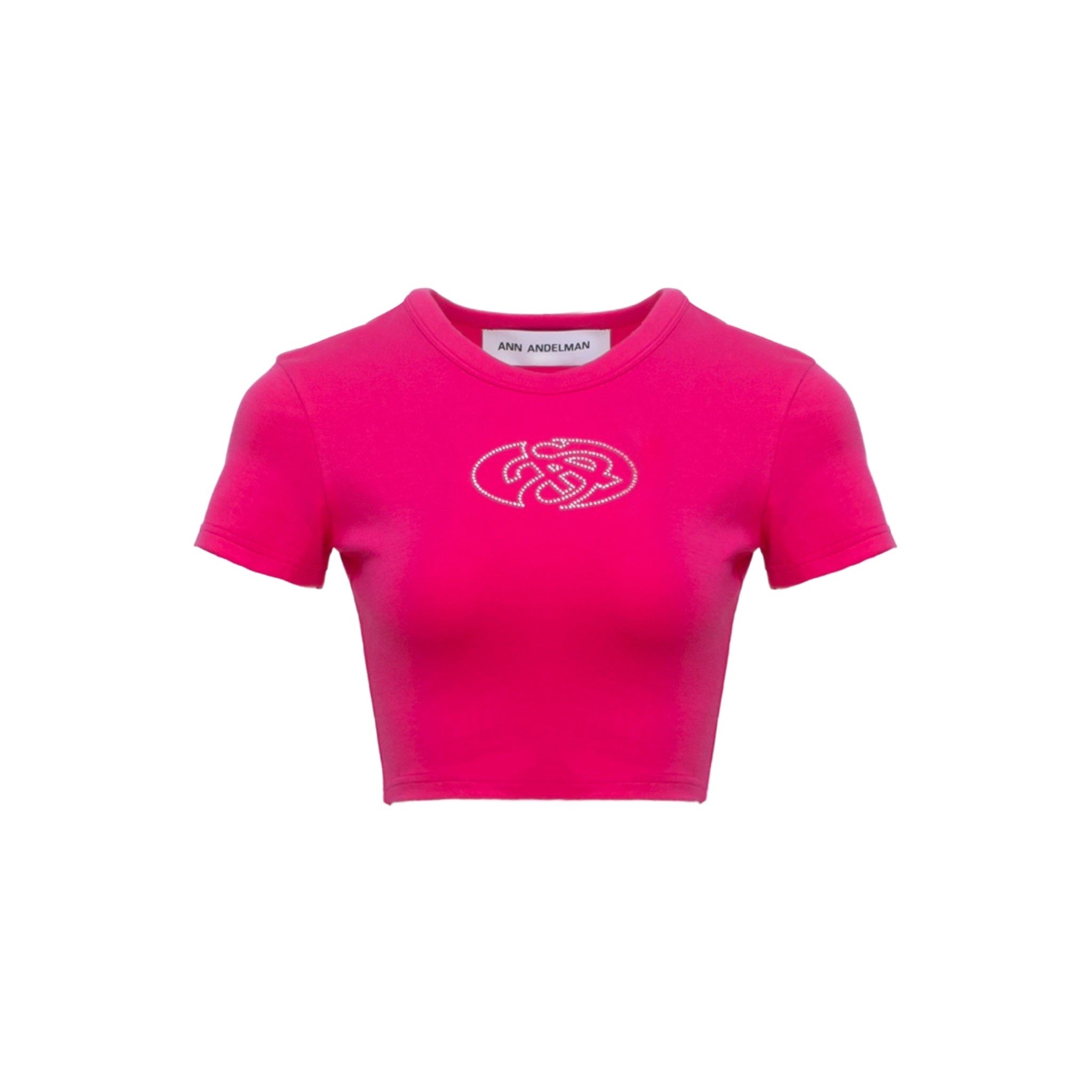 ANN ANDELMAN Short Sleeve with Diamond Logo Tee Rosy | MADA IN CHINA