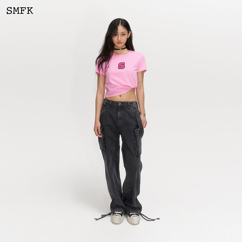 SMFK Skinny Model Pink Tight T-shirt | MADA IN CHINA