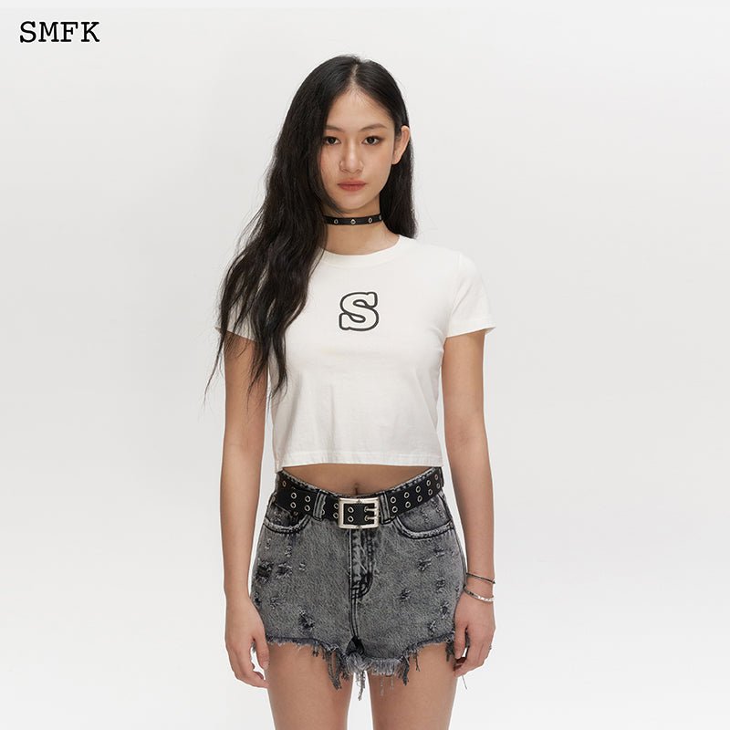 SMFK Skinny Model White Tight T-shirt | MADA IN CHINA