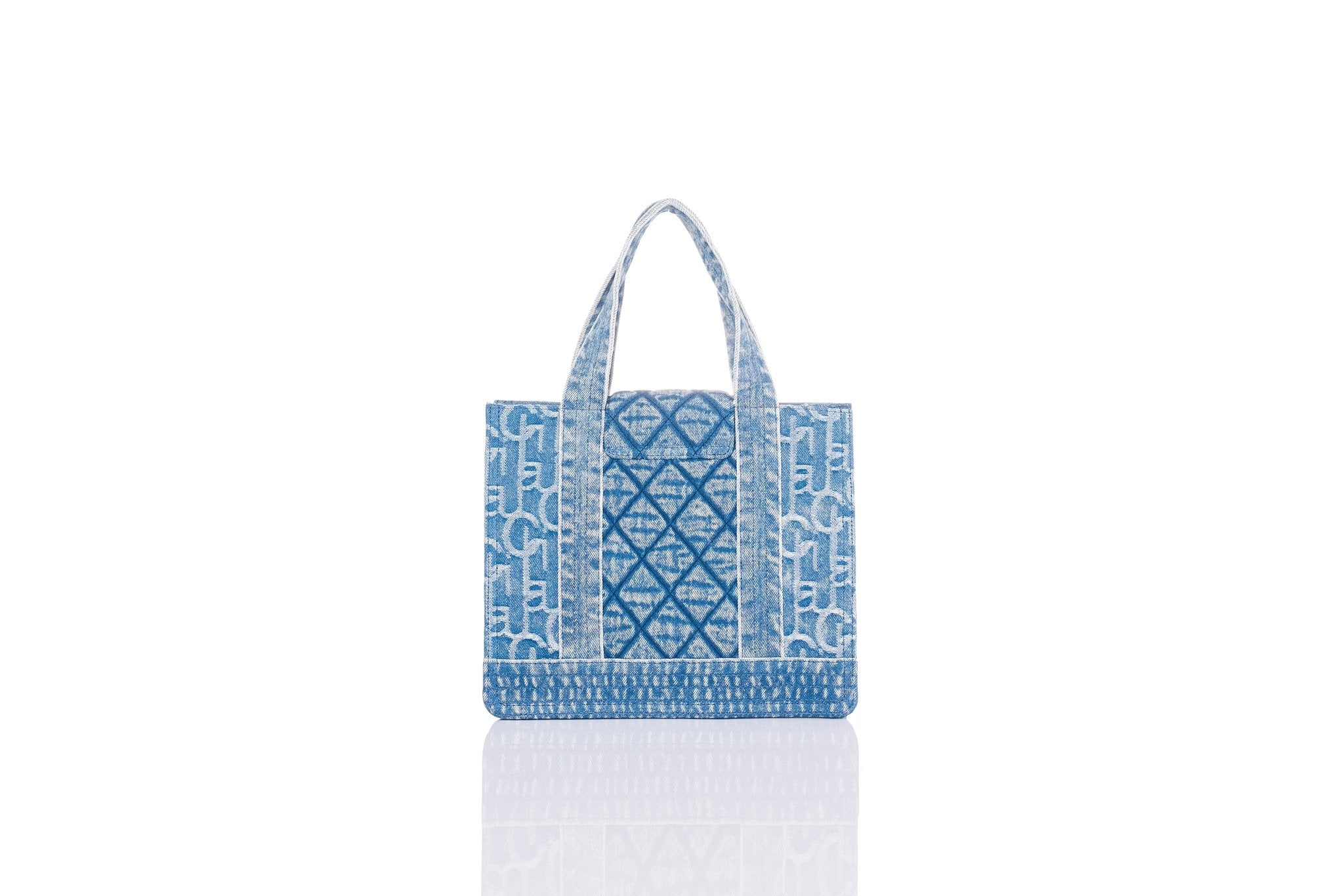 Laurence & Chico Small Washed Denim Tote Light Blue | MADA IN CHINA