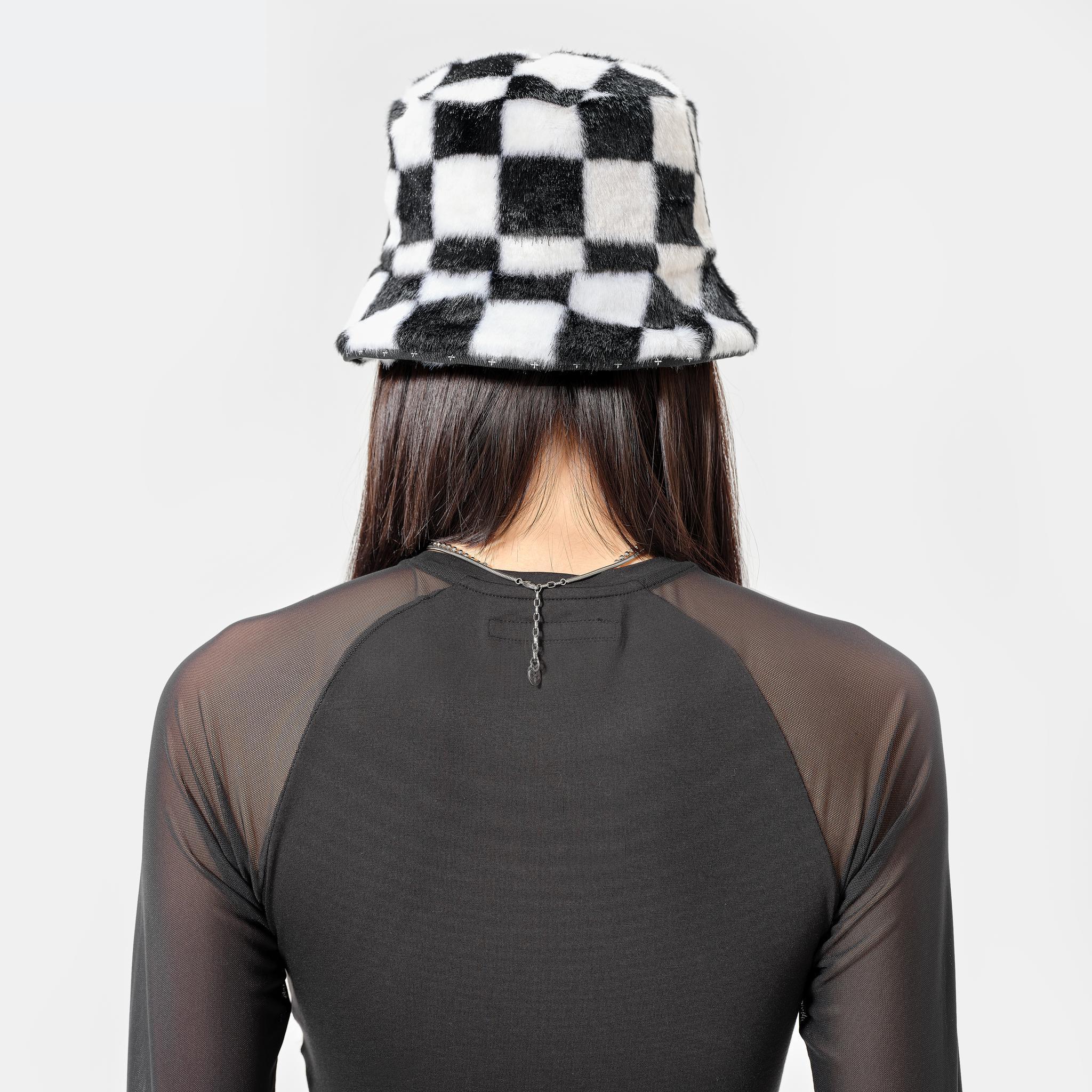 SMFK SMFK Black Chessboard Bucket Hats | MADA IN CHINA