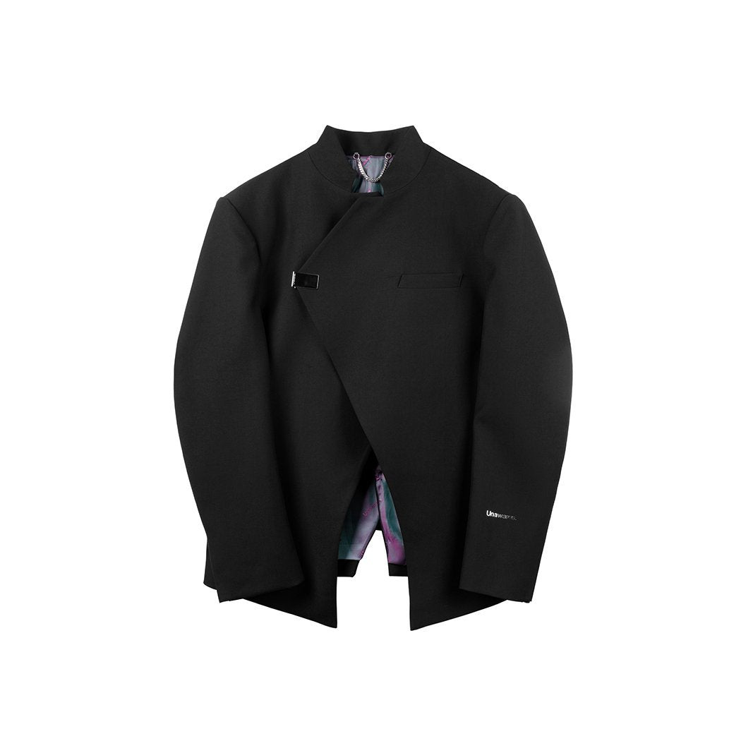 Unawares Split Knights Cut Jacket Black | MADA IN CHINA