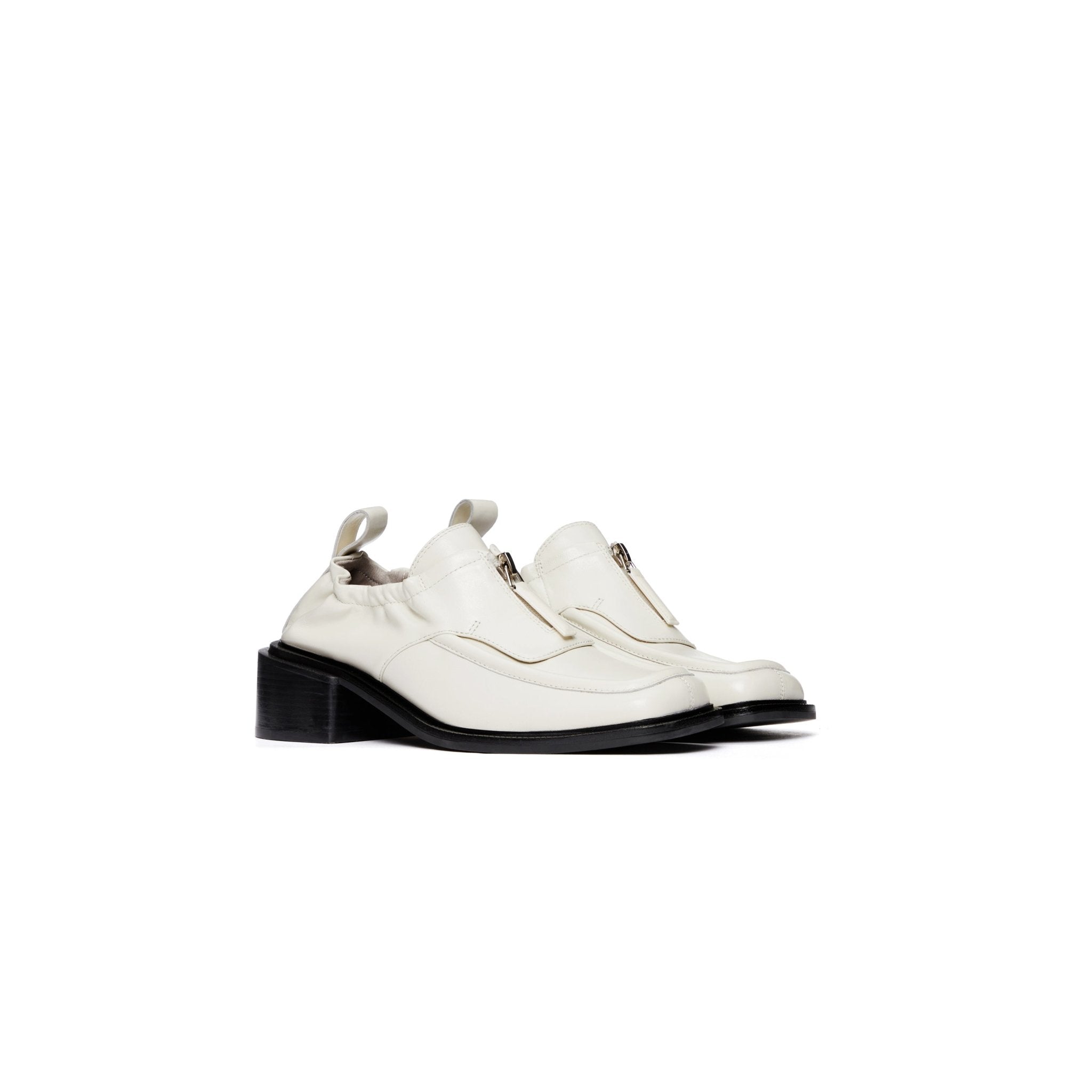 LOST IN ECHO Sports Zipper Stretch Loafers Off-White | MADA IN CHINA