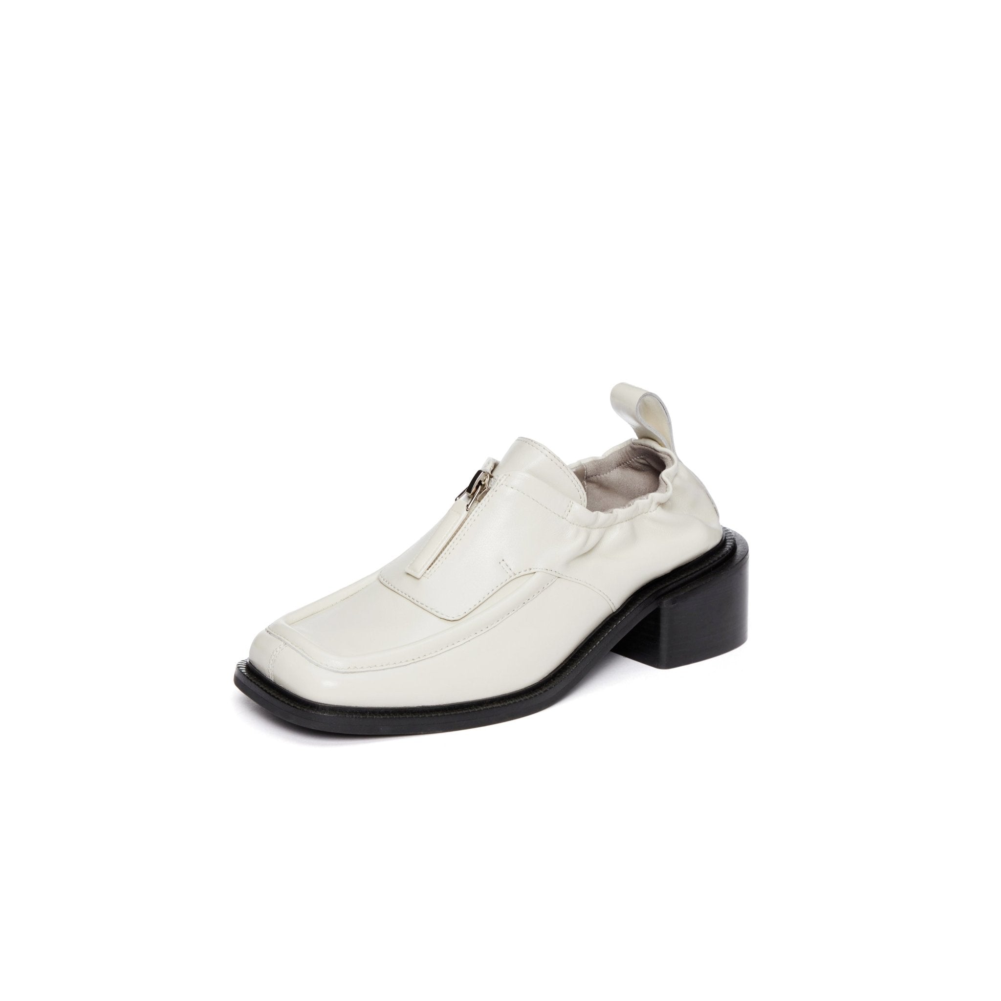 LOST IN ECHO Sports Zipper Stretch Loafers Off-White | MADA IN CHINA