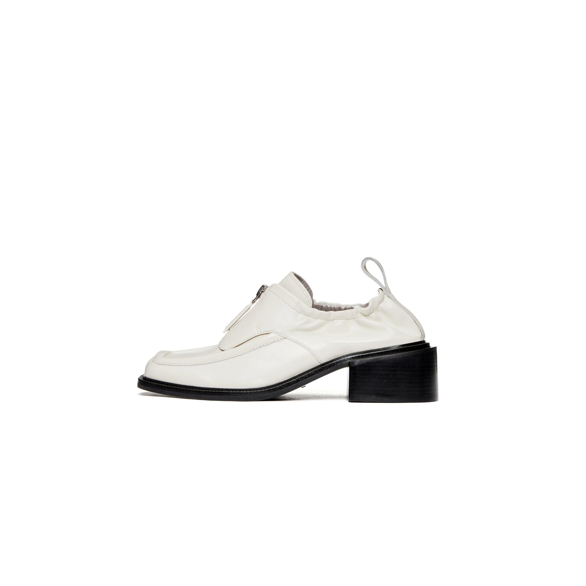 LOST IN ECHO Sports Zipper Stretch Loafers Off-White | MADA IN CHINA