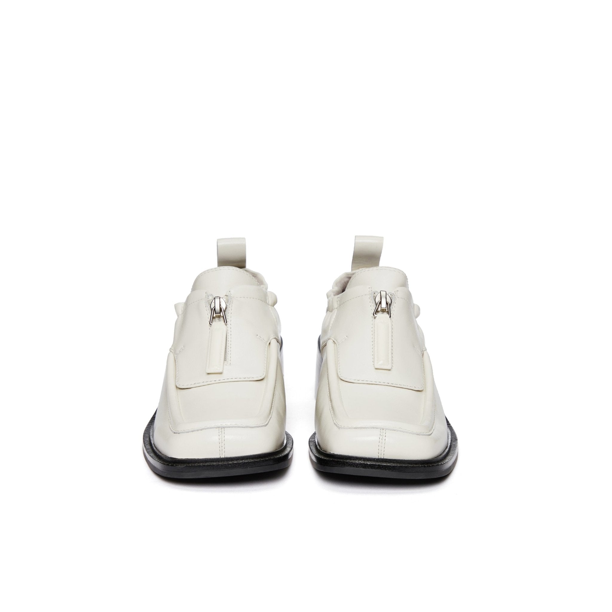 LOST IN ECHO Sports Zipper Stretch Loafers Off-White | MADA IN CHINA