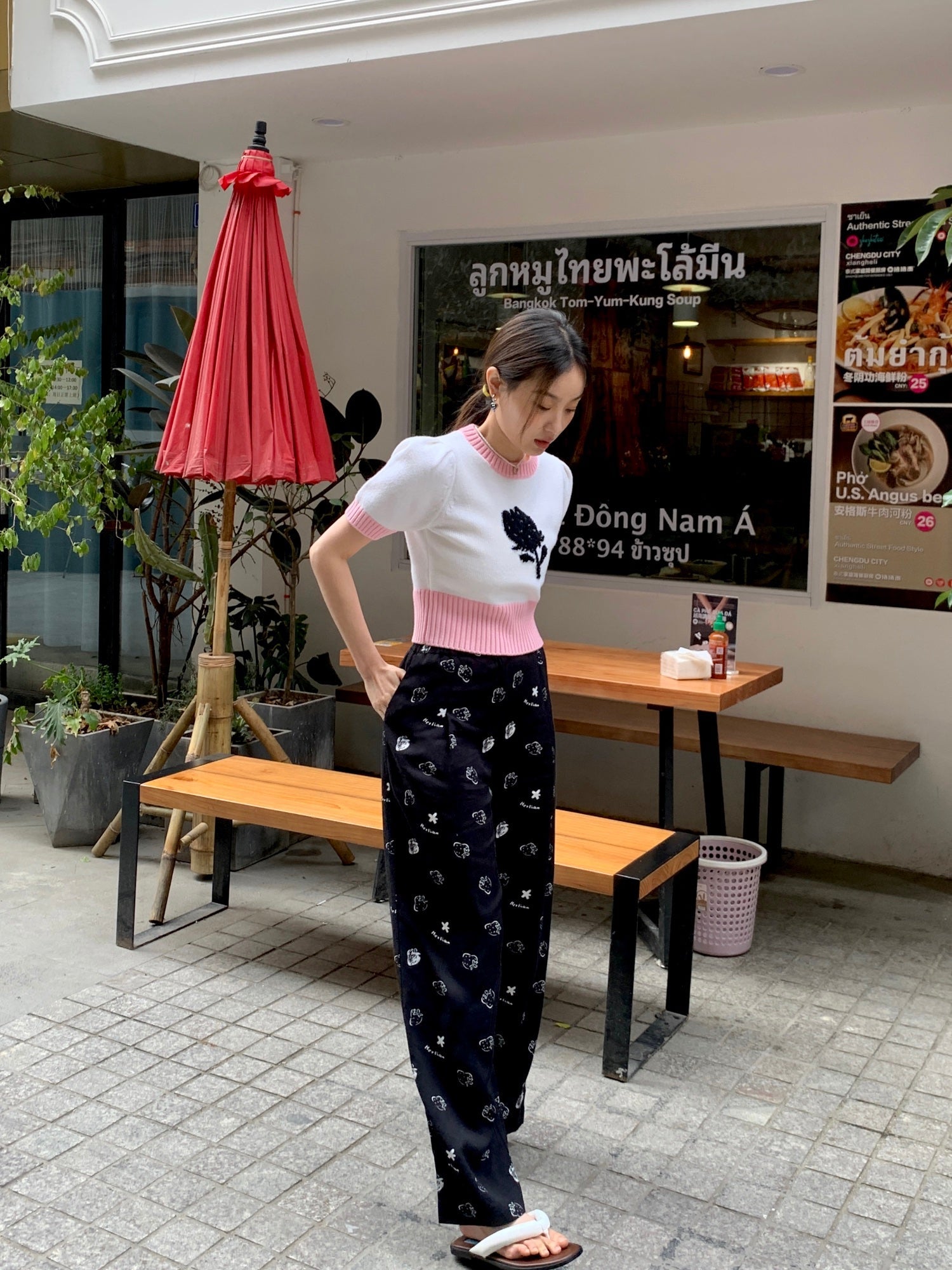 HERLIAN Strawberry Print Casual Pants | MADA IN CHINA