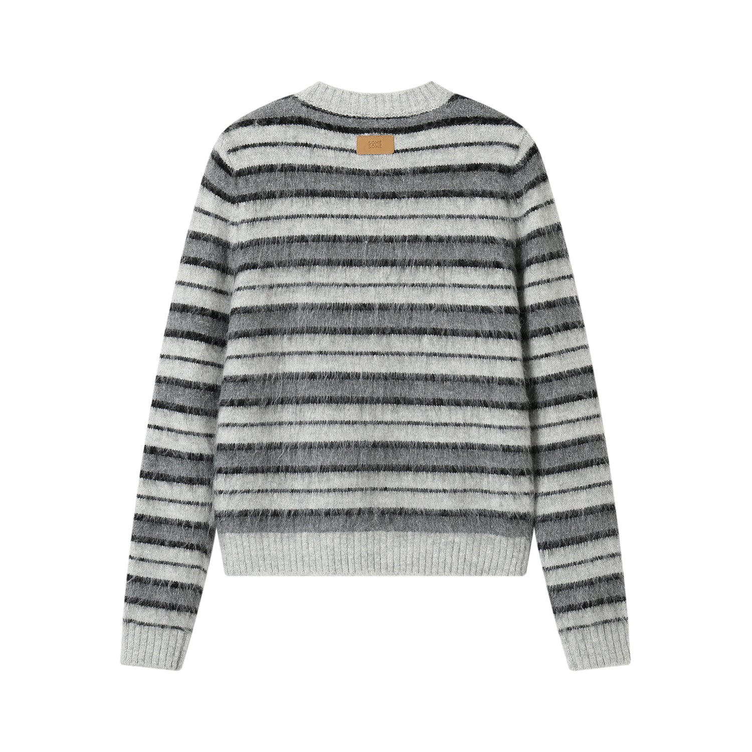 SOMESOWE Stripe Kitty Round Neck Sweater | MADA IN CHINA