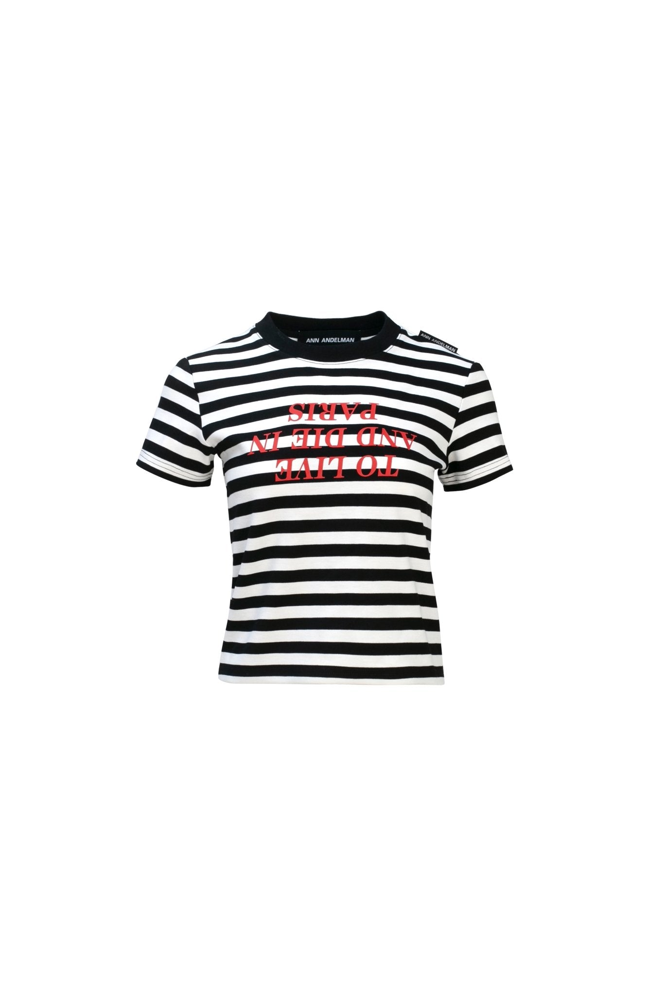 ANN ANDELMAN Stripe T-shirt Black And White | MADA IN CHINA