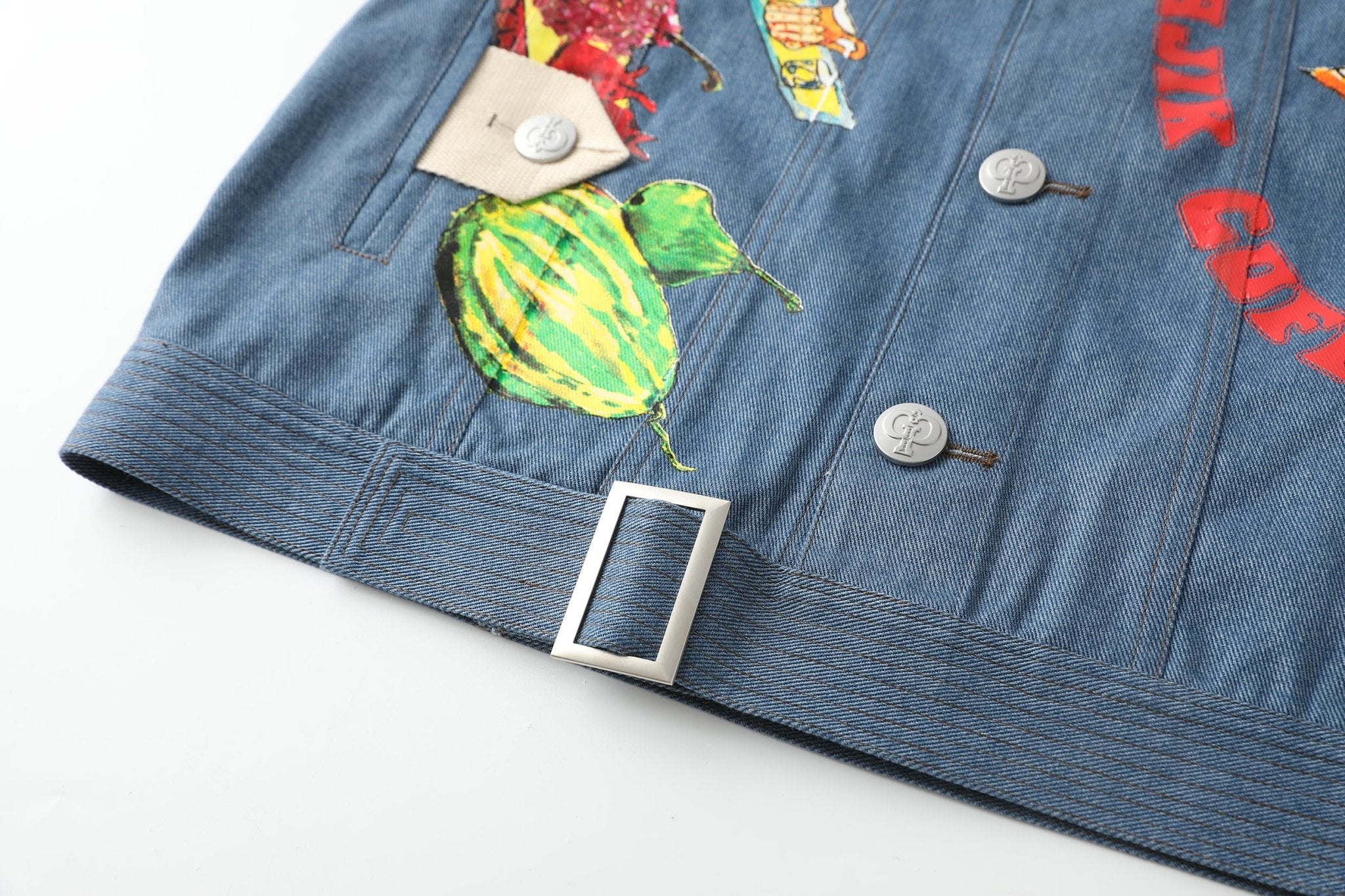 GARCON BY GARCON Tajik Coffee BAR Printed Denim Jacket | MADA IN CHINA