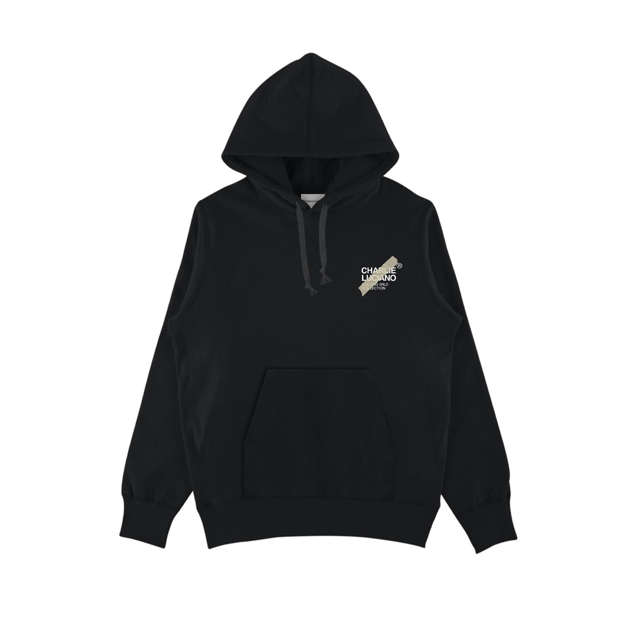 CHARLIE LUCIANO Tape Bambi Logo Hoodie Black | MADA IN CHINA