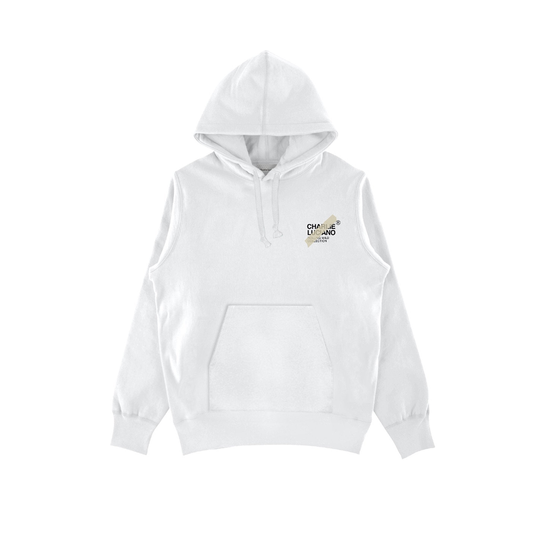 CHARLIE LUCIANO Tape Bambi Logo Hoodie White | MADA IN CHINA