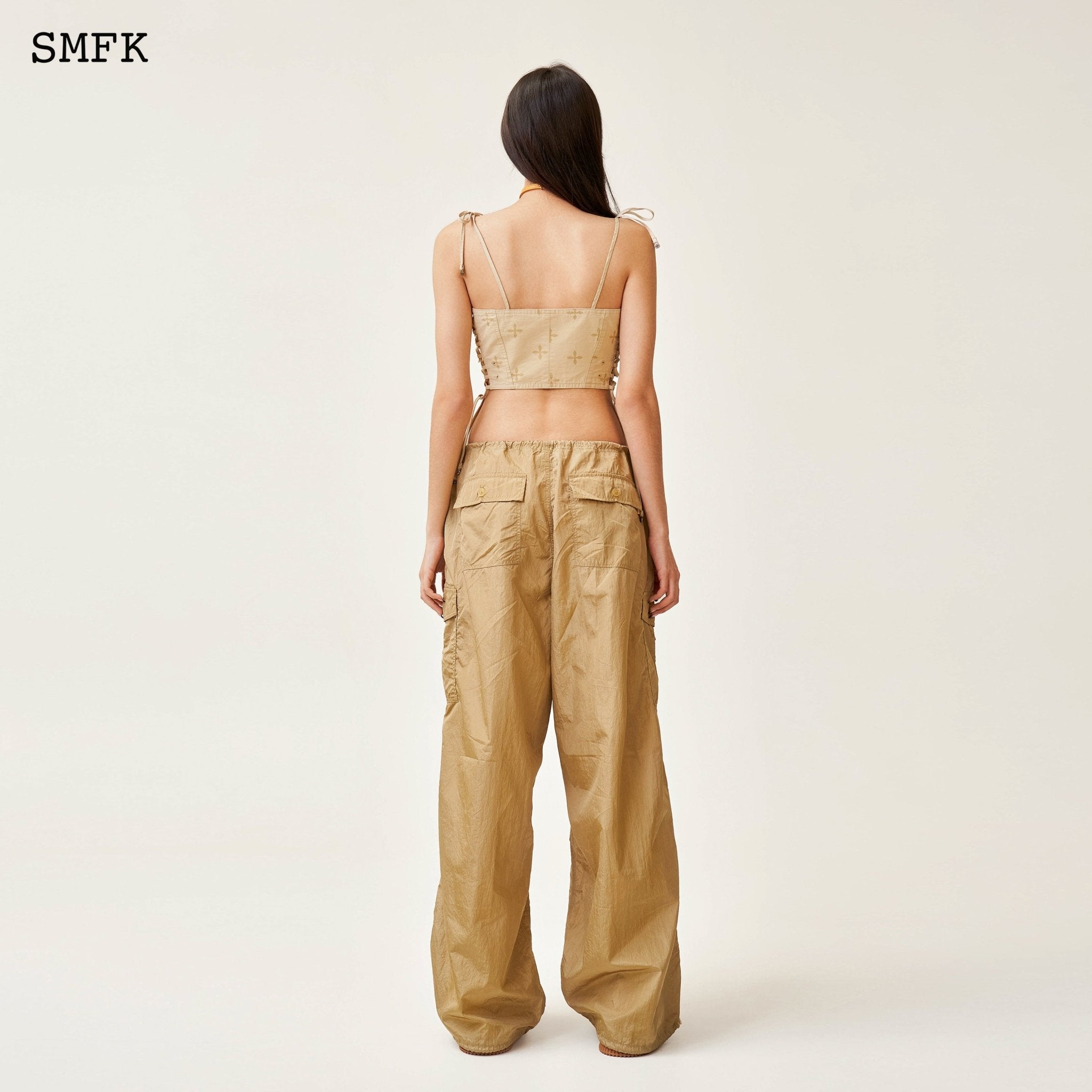 SMFK Temple Garden Paratrooper Cropped Top In Nude | MADA IN CHINA