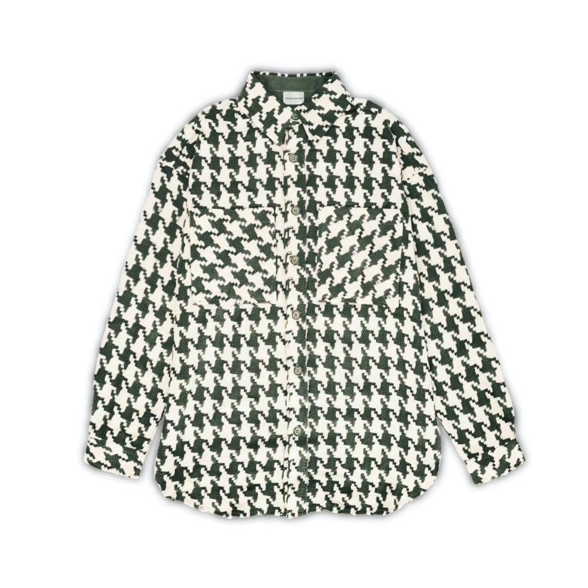 CHARLIE LUCIANO Tweed Overshirt Green | MADA IN CHINA