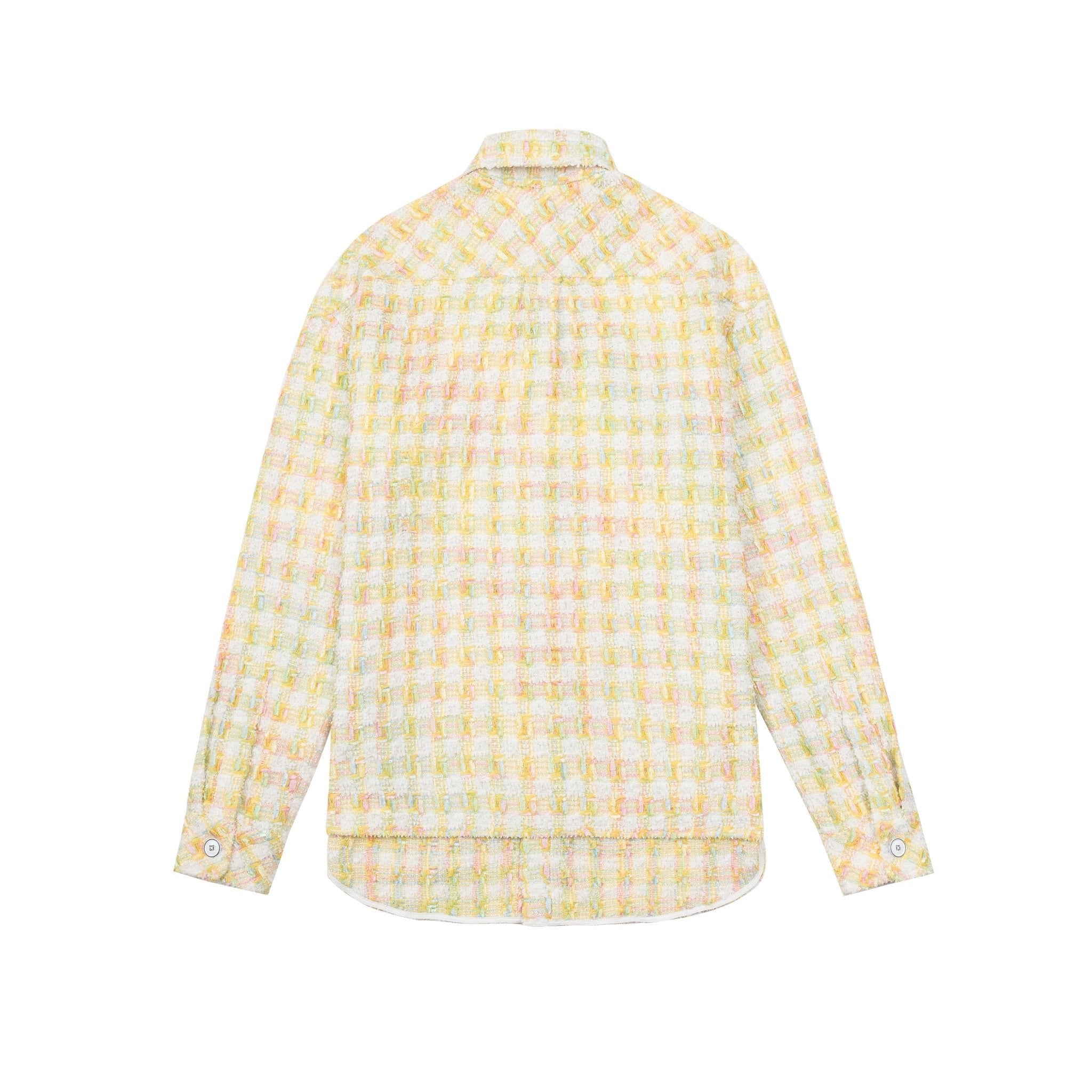 CHARLIE LUCIANO Tweed Overshirt Light Yellow | MADA IN CHINA