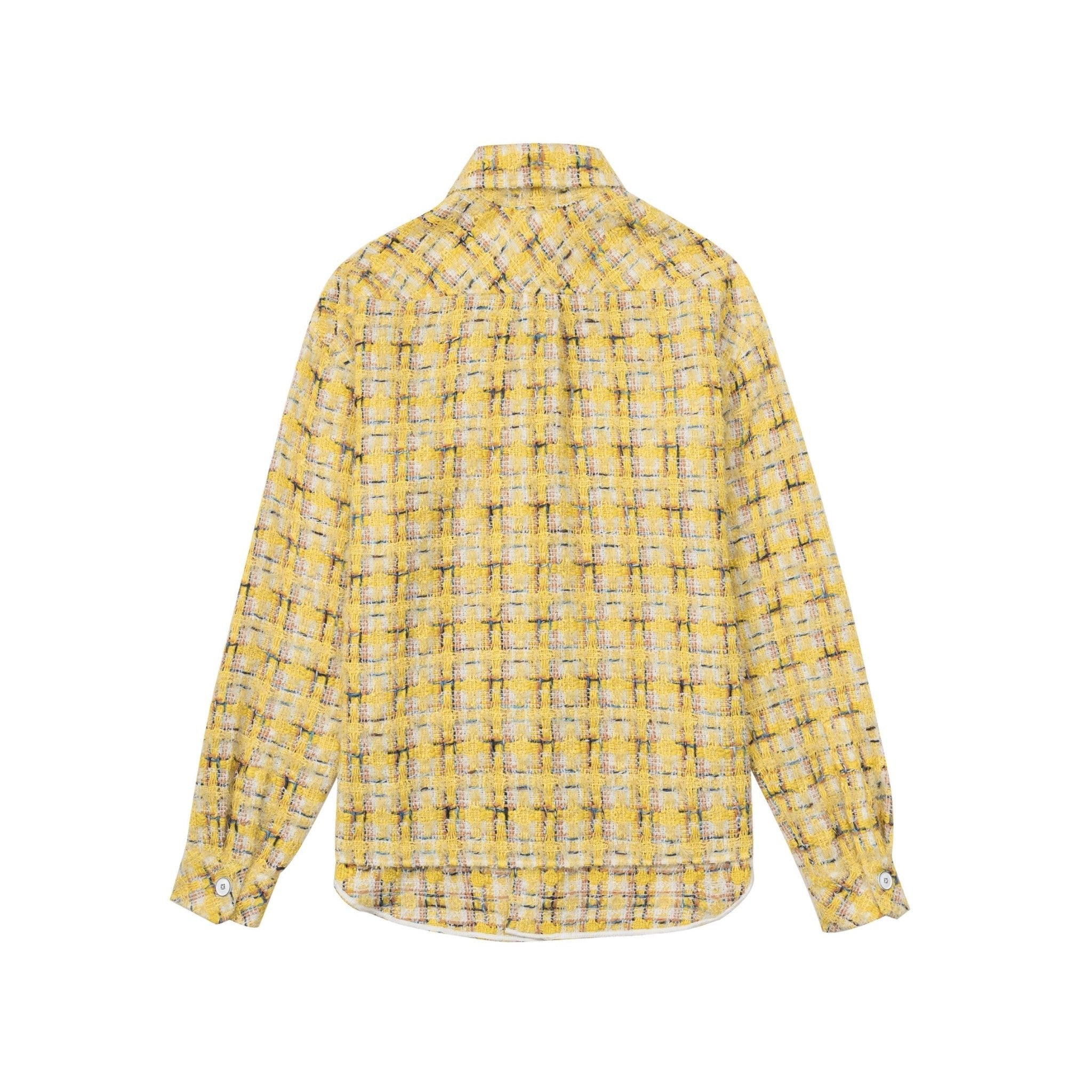 CHARLIE LUCIANO Tweed Overshirt Yellow | MADA IN CHINA