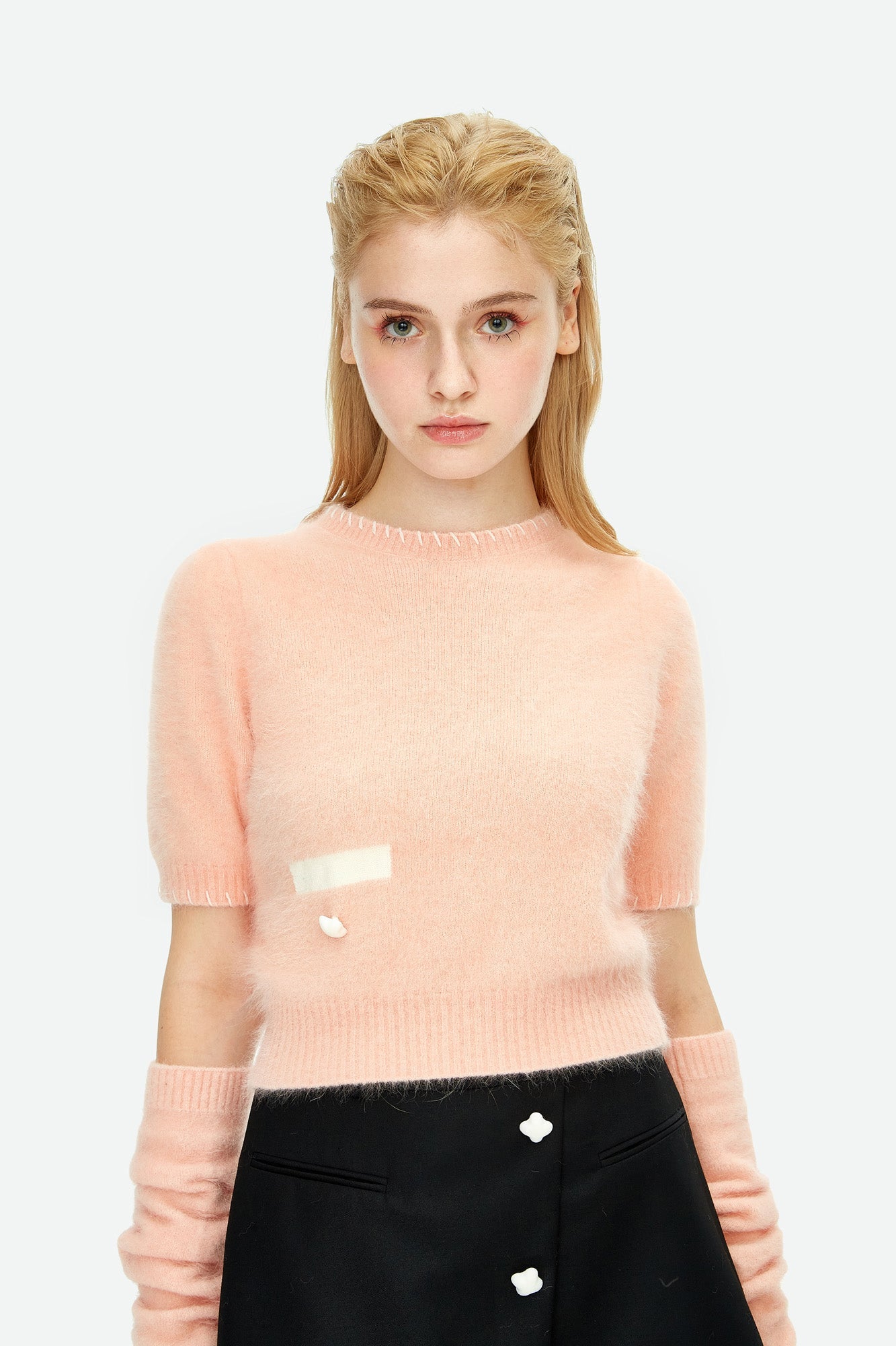 HERLIAN Two-Piece Rabbit Fur Woolen Top | MADA IN CHINA