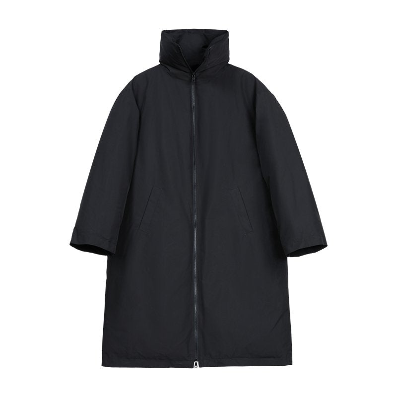 VANN VALRENCÉ Ultra-high Collared Long Down Jacket | MADA IN CHINA