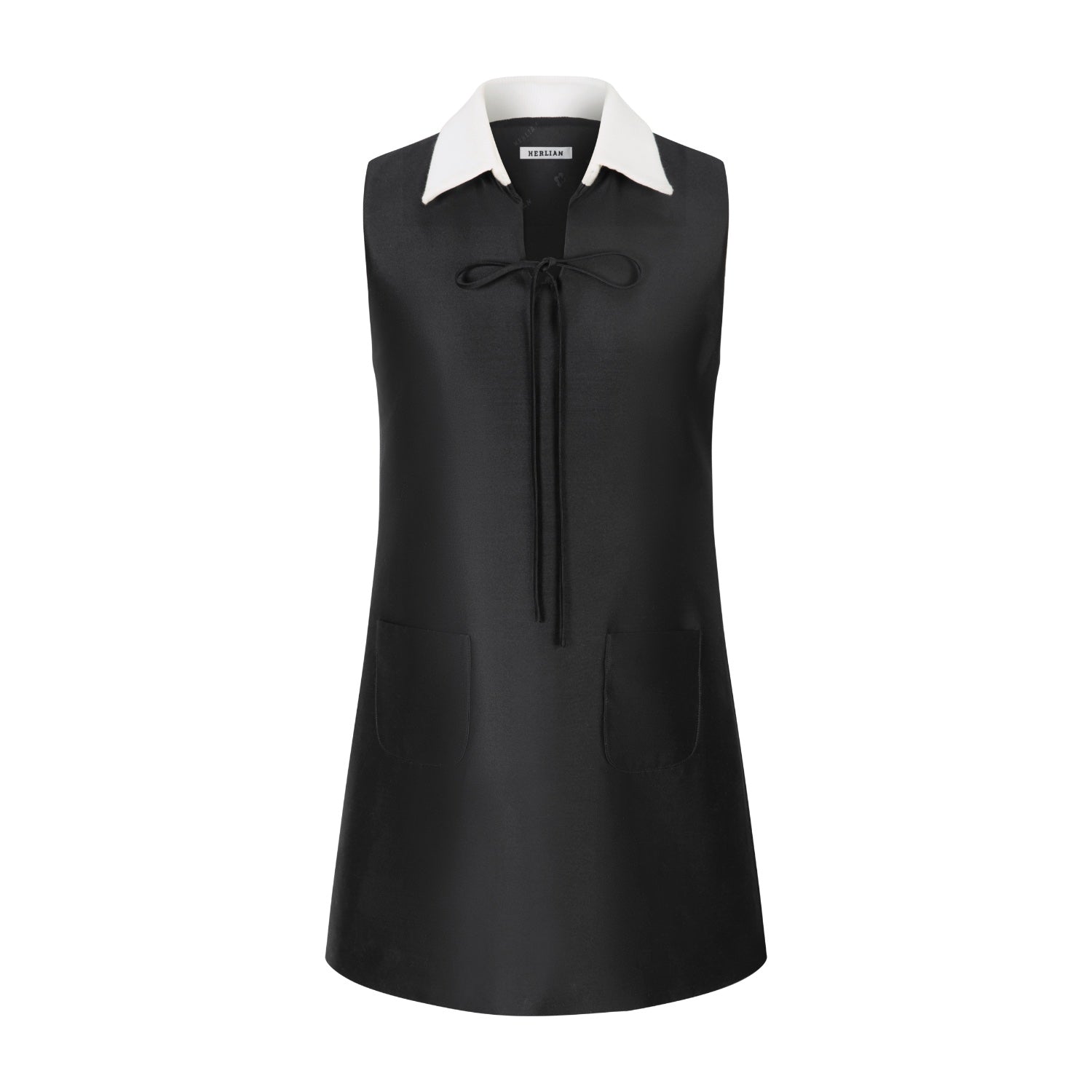 HERLIAN White Collar Sleeveless Dress | MADA IN CHINA