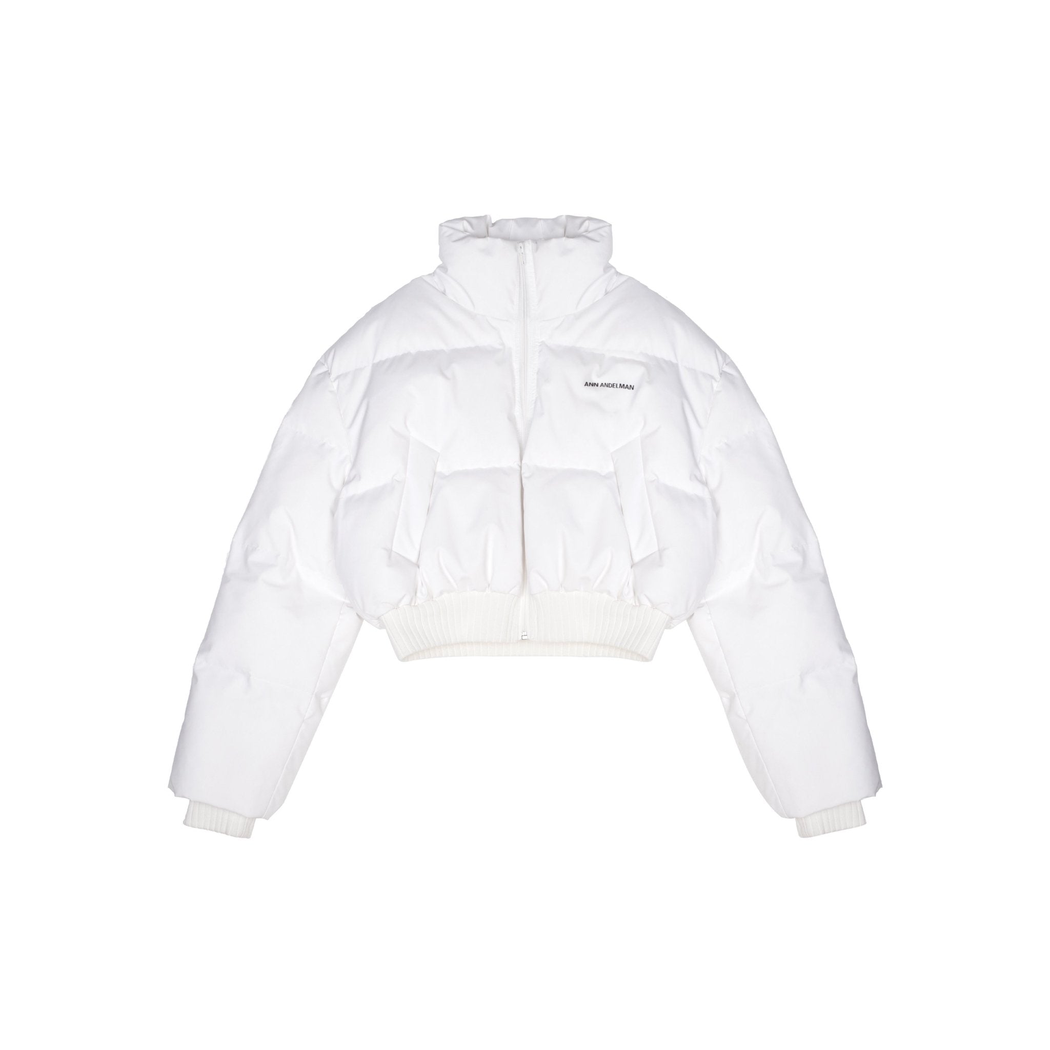 ANN ANDELMAN White Cropped Down Jacket | MADA IN CHINA