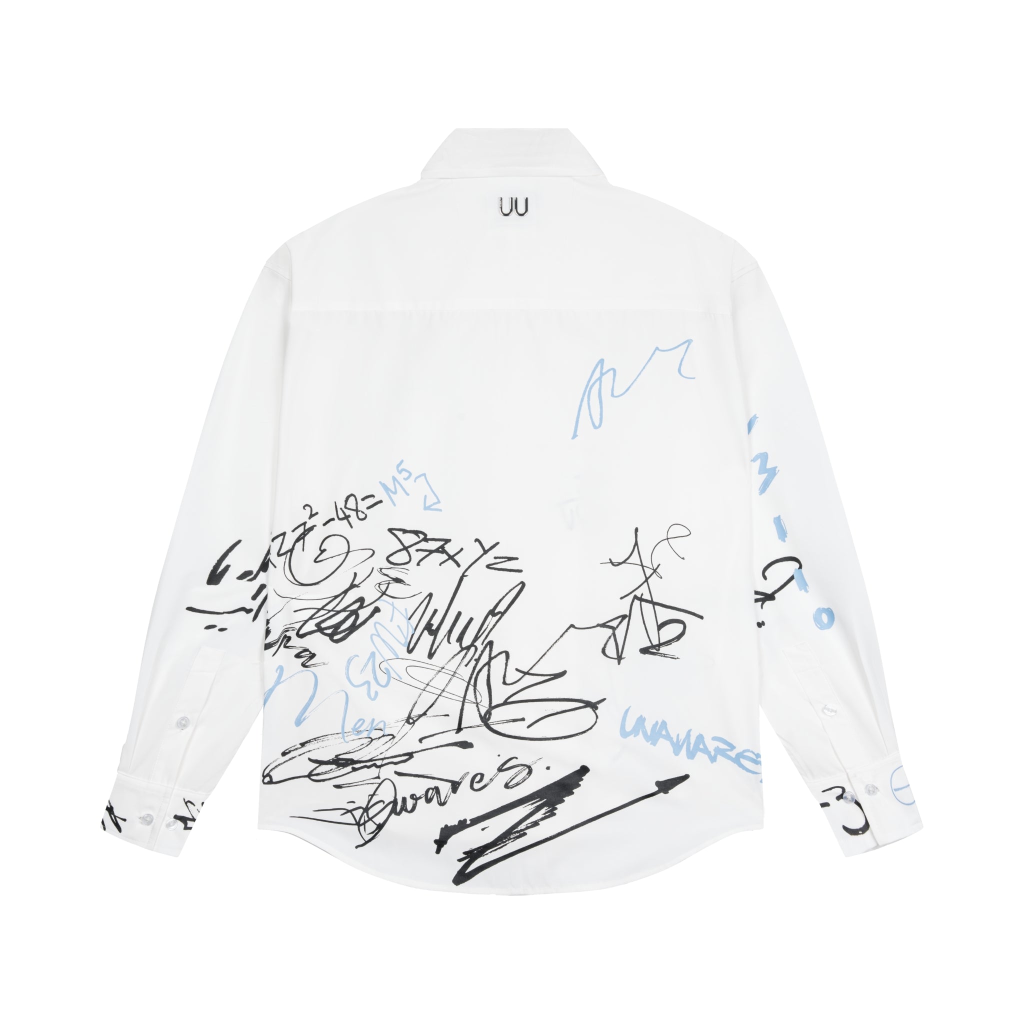 UNAWARES White Customized Graffiti Printed Shirt | MADA IN CHINA