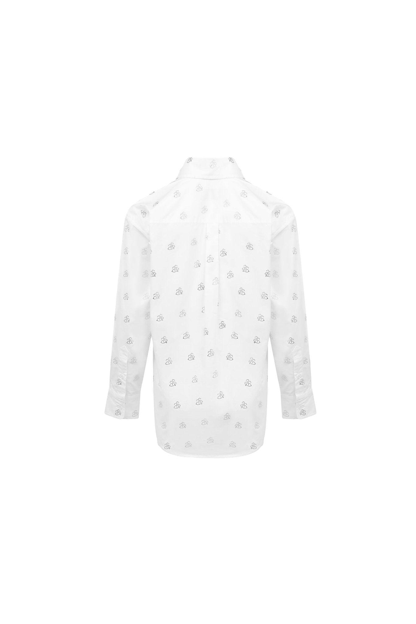 ANN ANDELMAN White Diamante Embellished Shirt | MADA IN CHINA