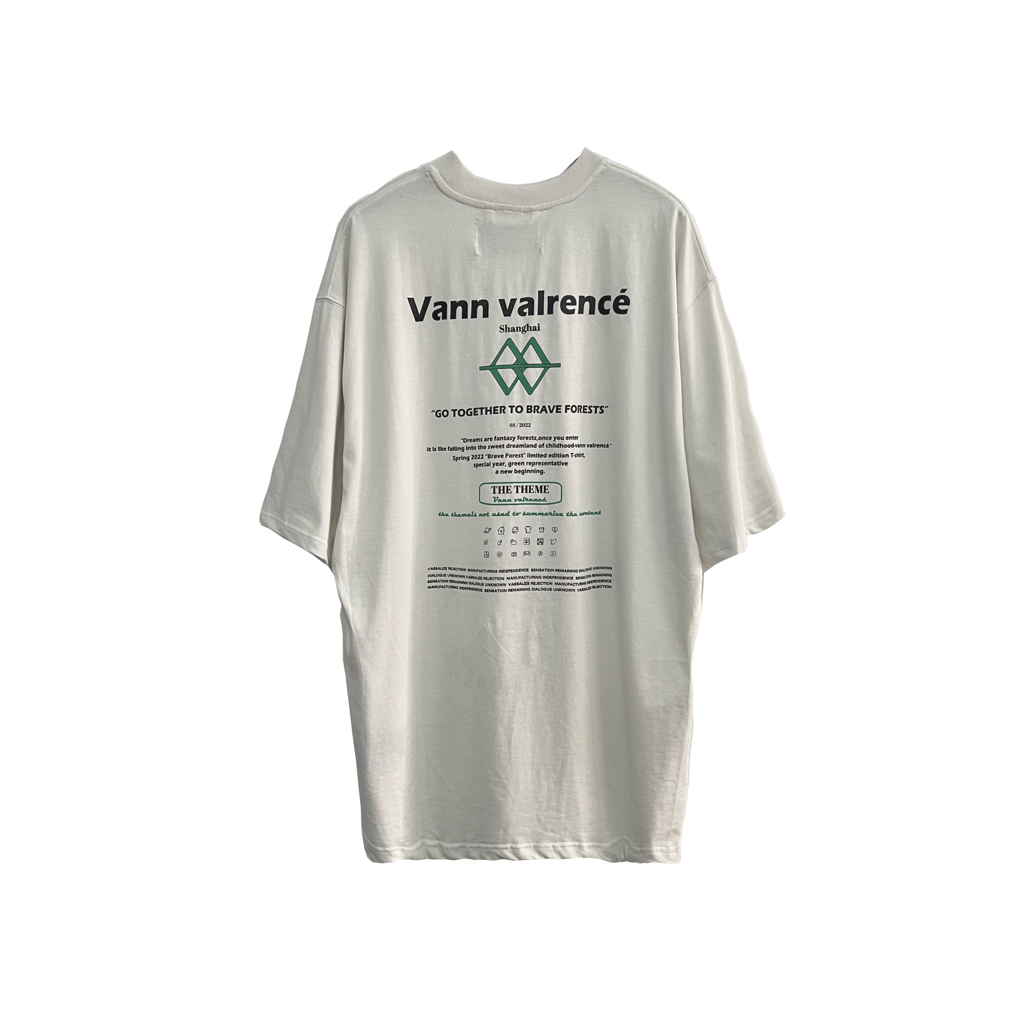 VANN VALRENCÉ White "Five Cities Linkage" Limited Compassion T-shirt | MADA IN CHINA