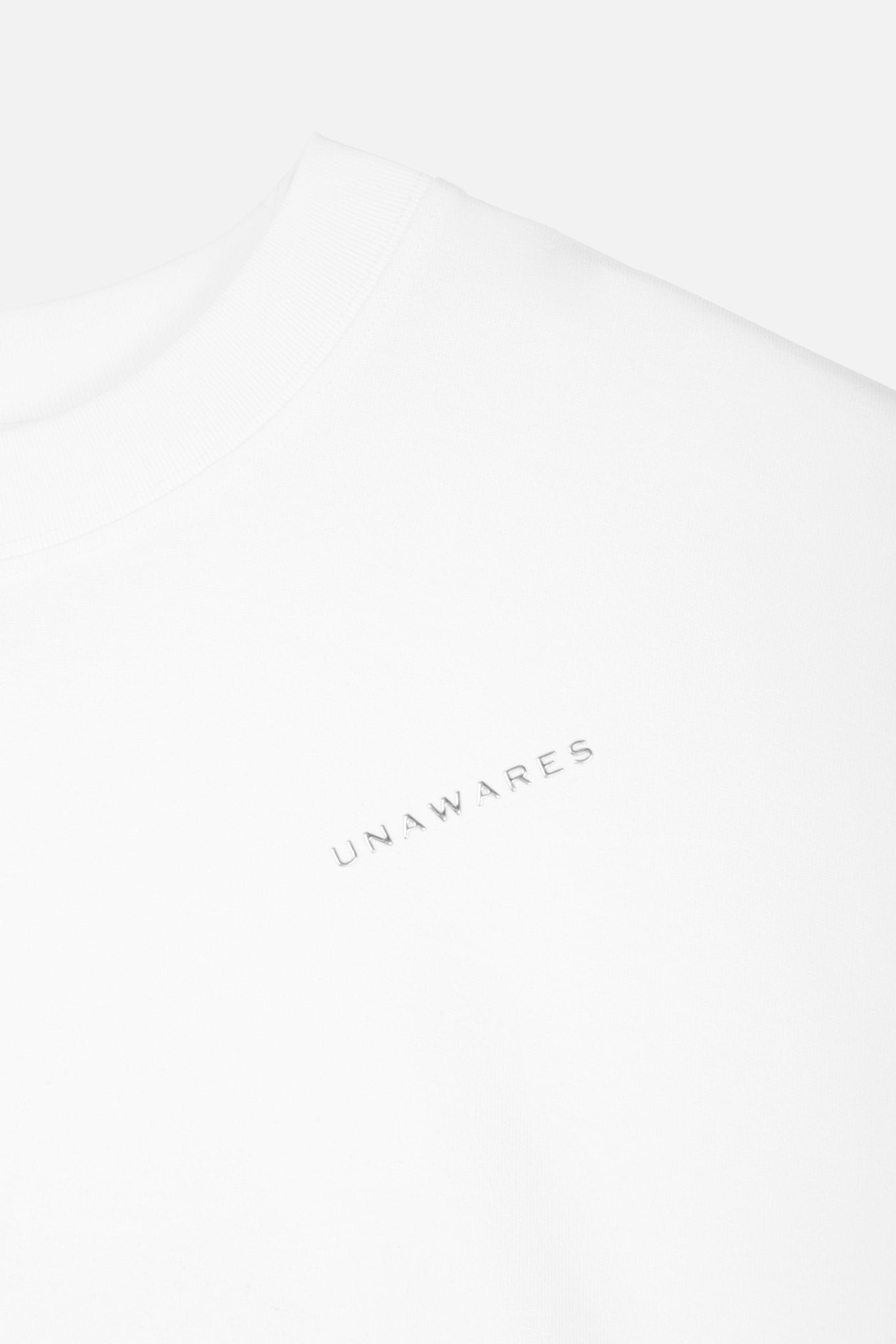 UNAWARES White Infinity Silver 3D-Printing Logo Long Shirt | MADA IN CHINA