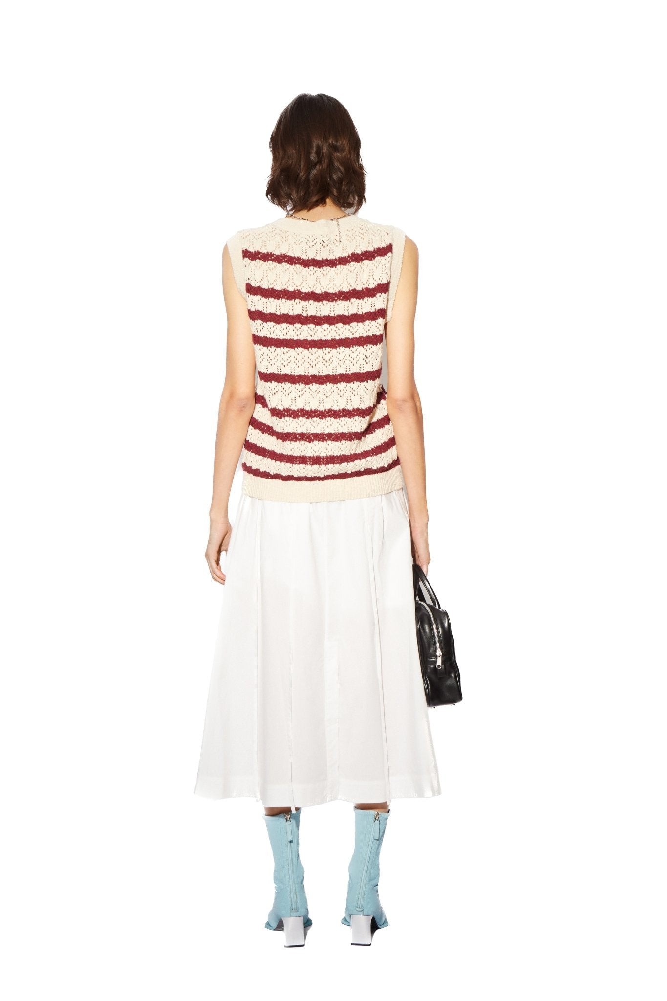 CPLUS SERIES White Maxi Flared Skirt | MADA IN CHINA