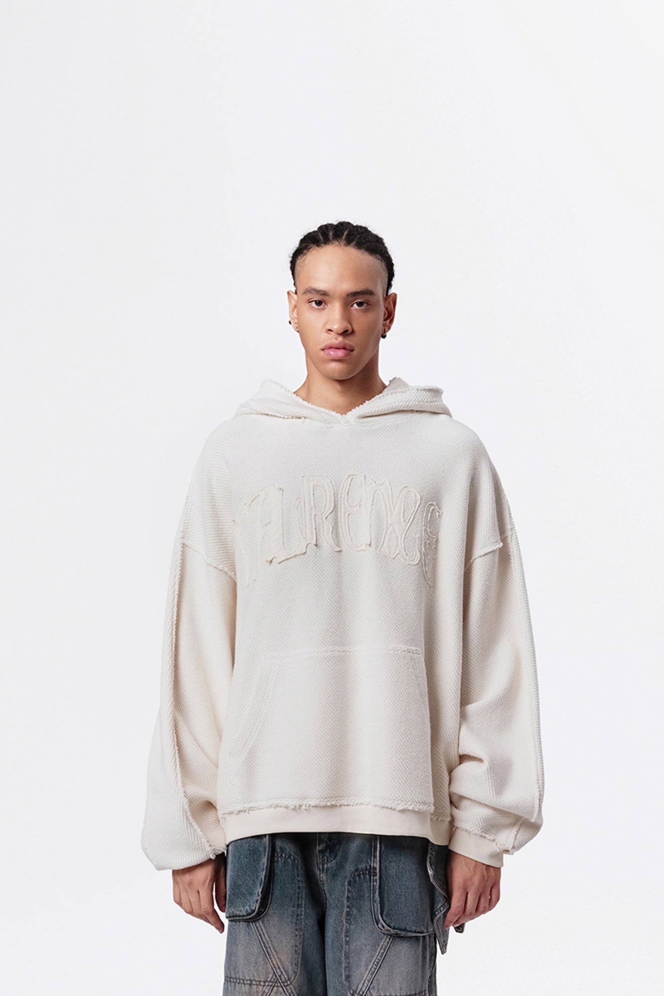 VANN VALRENCÉ White Patches Hoodie | MADA IN CHINA