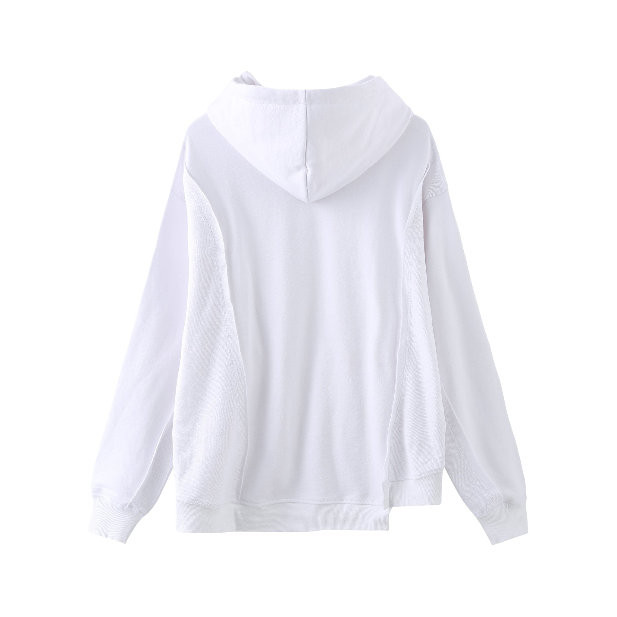 ROARINGWILD White Reverse Patchwork Hoodie | MADA IN CHINA