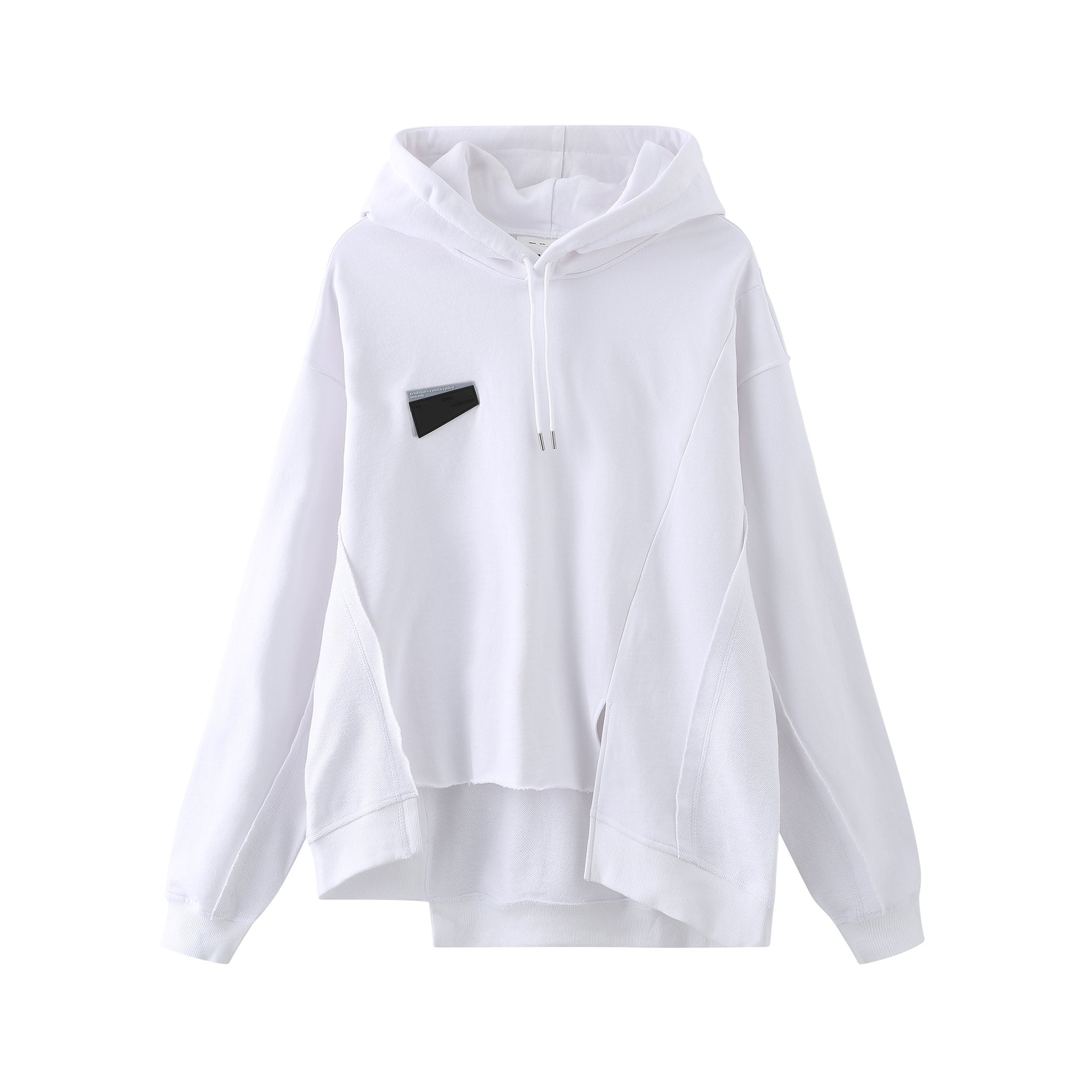 ROARINGWILD White Reverse Patchwork Hoodie | MADA IN CHINA