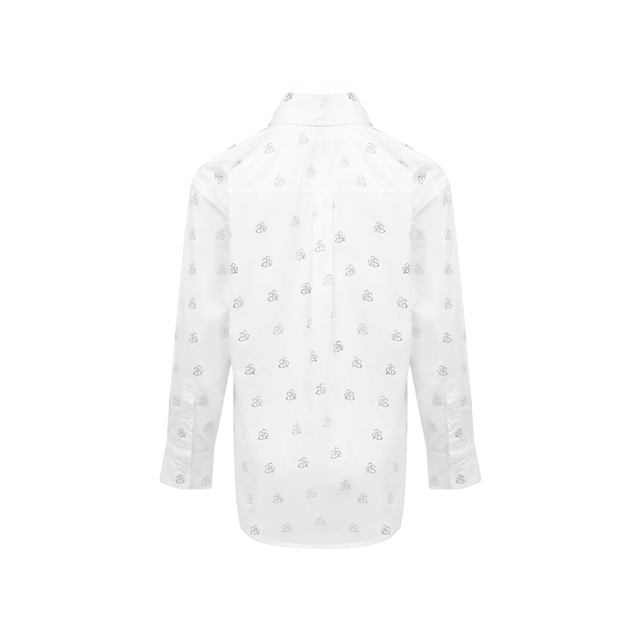 ANN ANDELMAN White Rhinestone Shirt | MADA IN CHINA