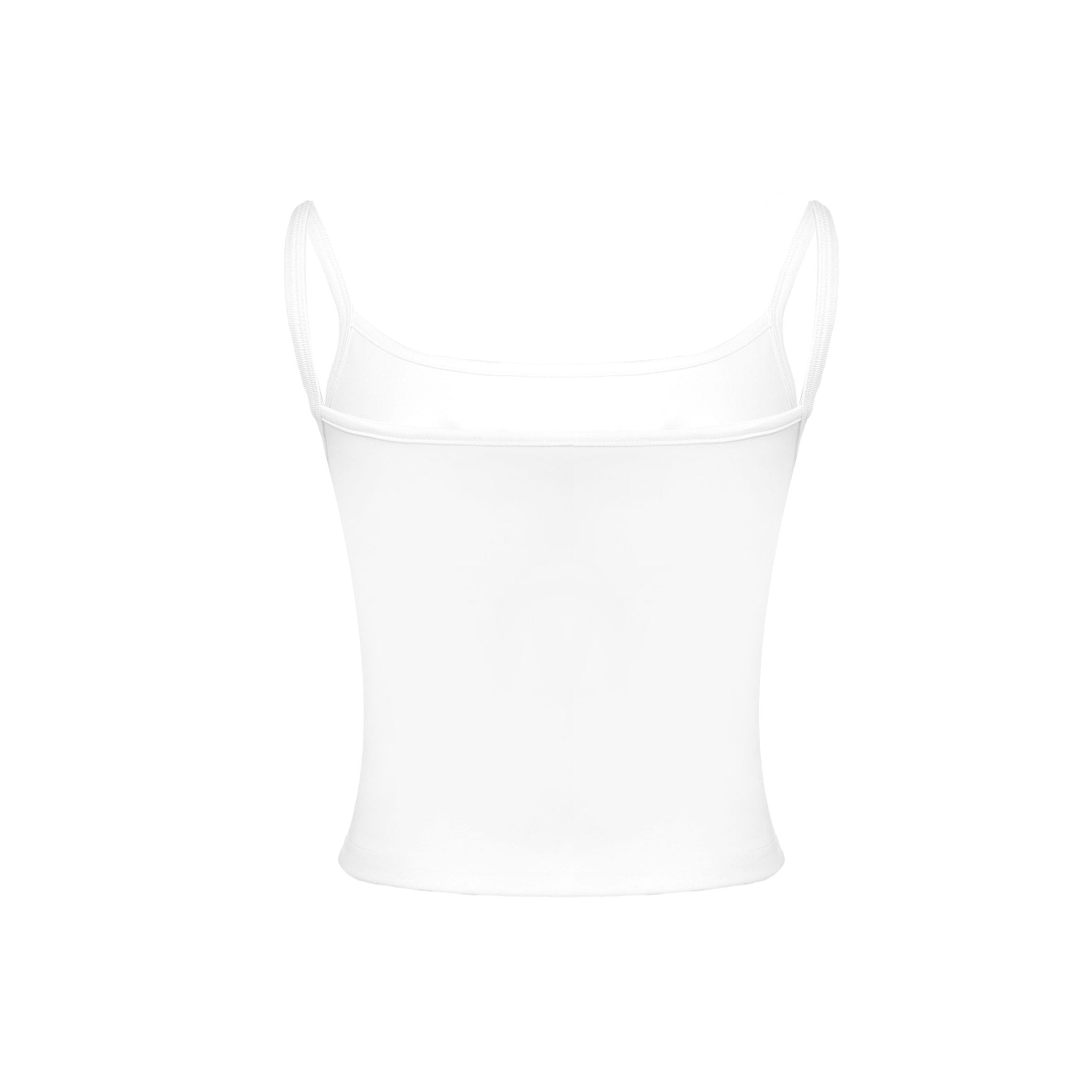 ANN ANDELMAN White Rhinestone Tube Top | MADA IN CHINA