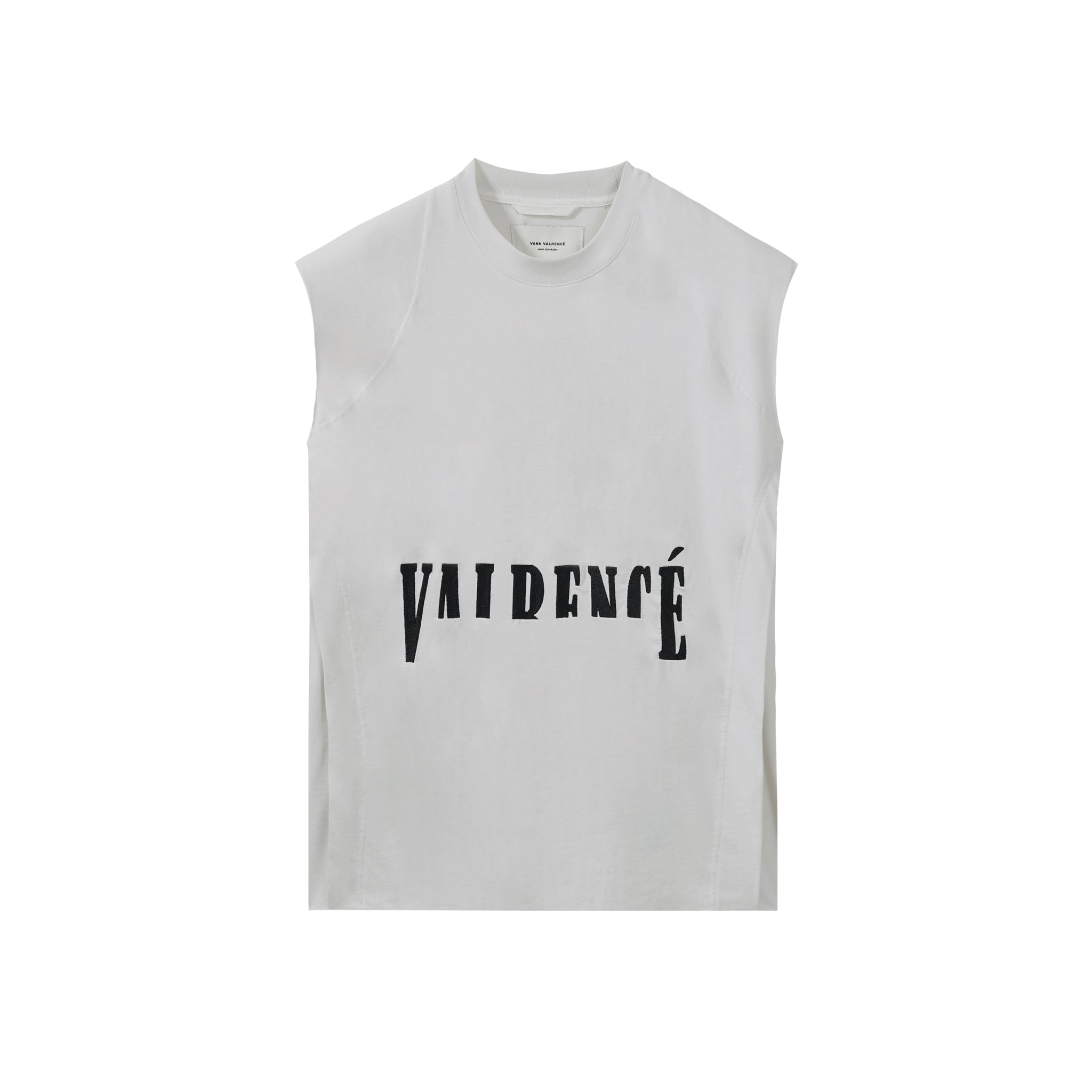 VANN VALRENCÉ White Sleeveless T-shirt With Shoulder Pads | MADA IN CHINA