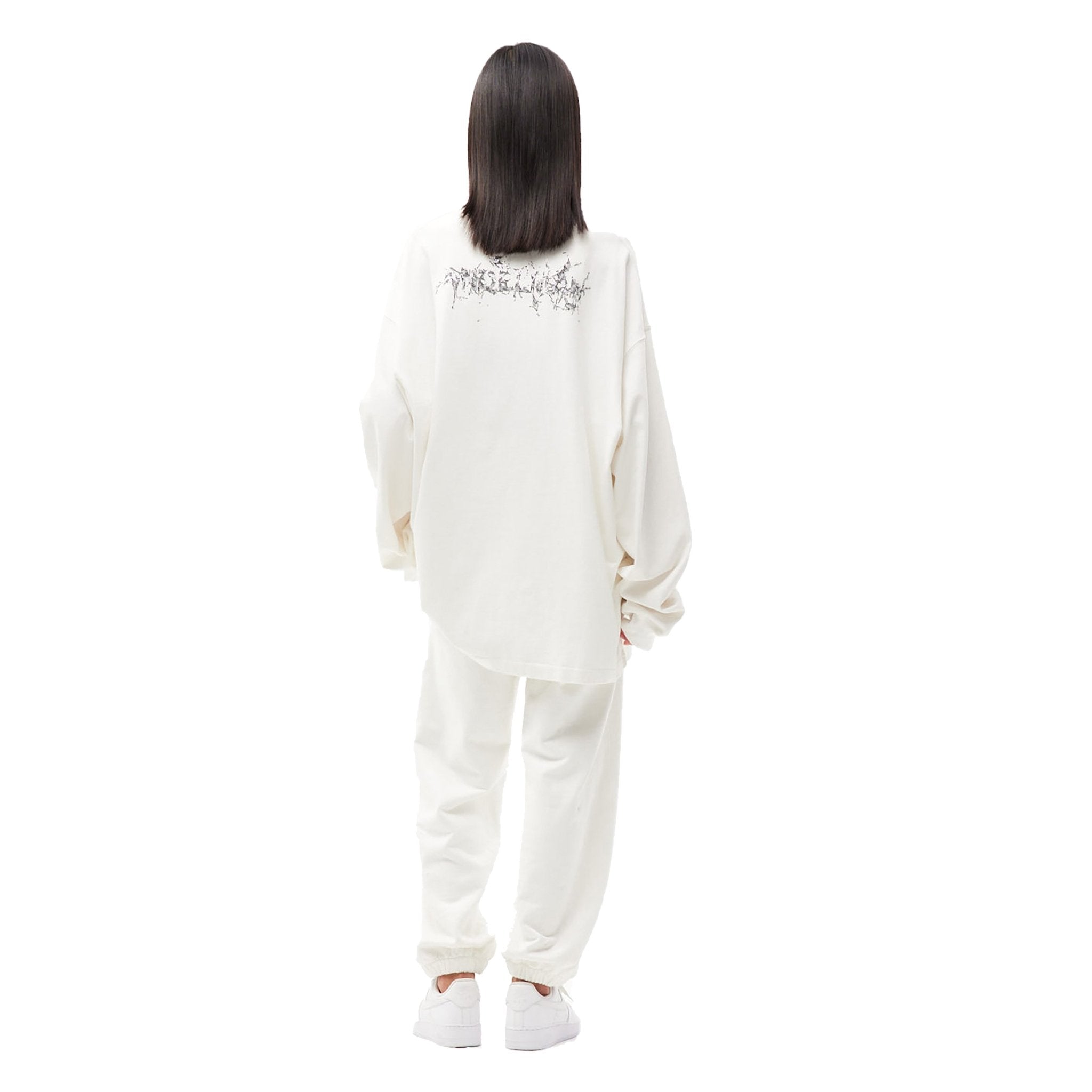 ANN ANDELMAN White Spider Net Diamond Joggers | MADA IN CHINA