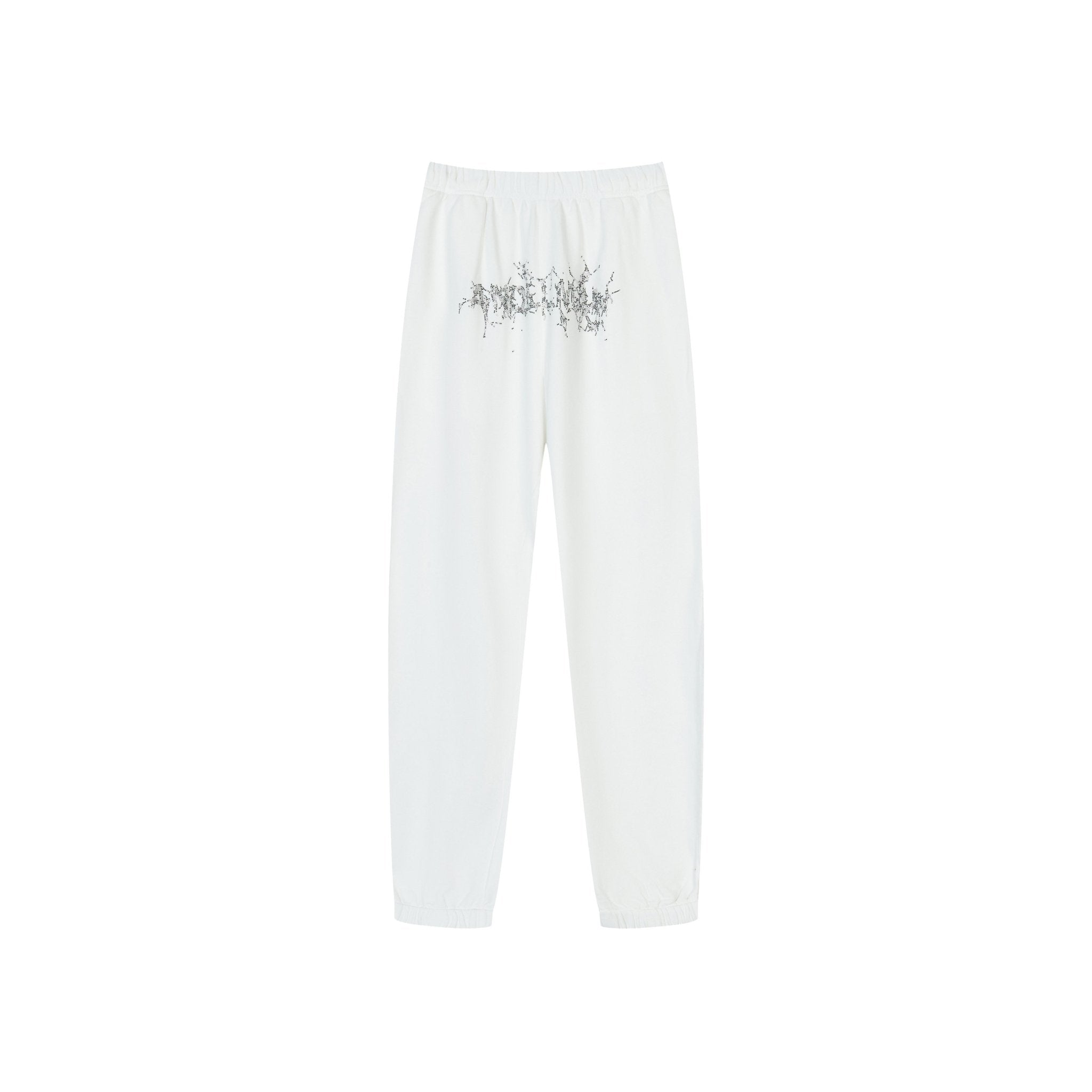 ANN ANDELMAN White Spider Net Diamond Joggers | MADA IN CHINA