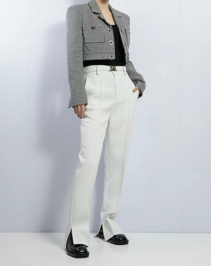 CALVIN LUO White Twist-Lock Pant | MADA IN CHINA