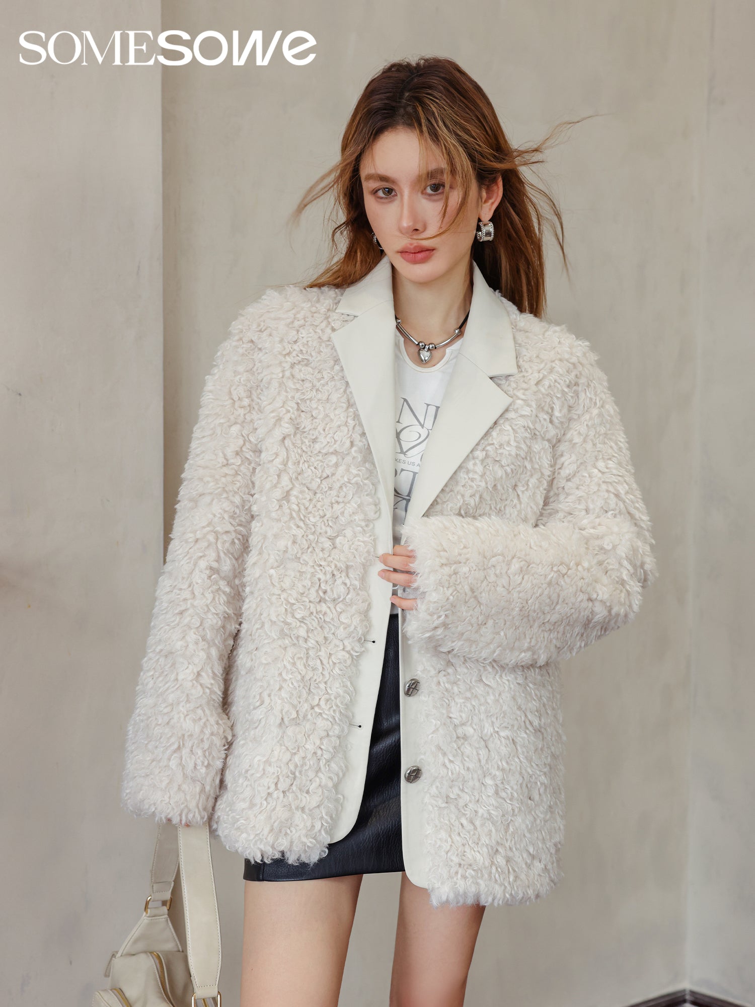 SOMESOWE White Two Piece Coat | MADA IN CHINA