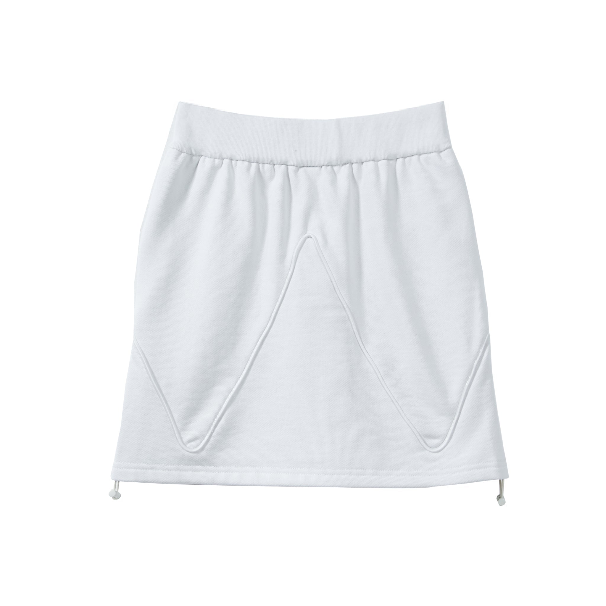 VANN VALRENCÉ White Women Knitted Hip Wrap Skirt | MADA IN CHINA