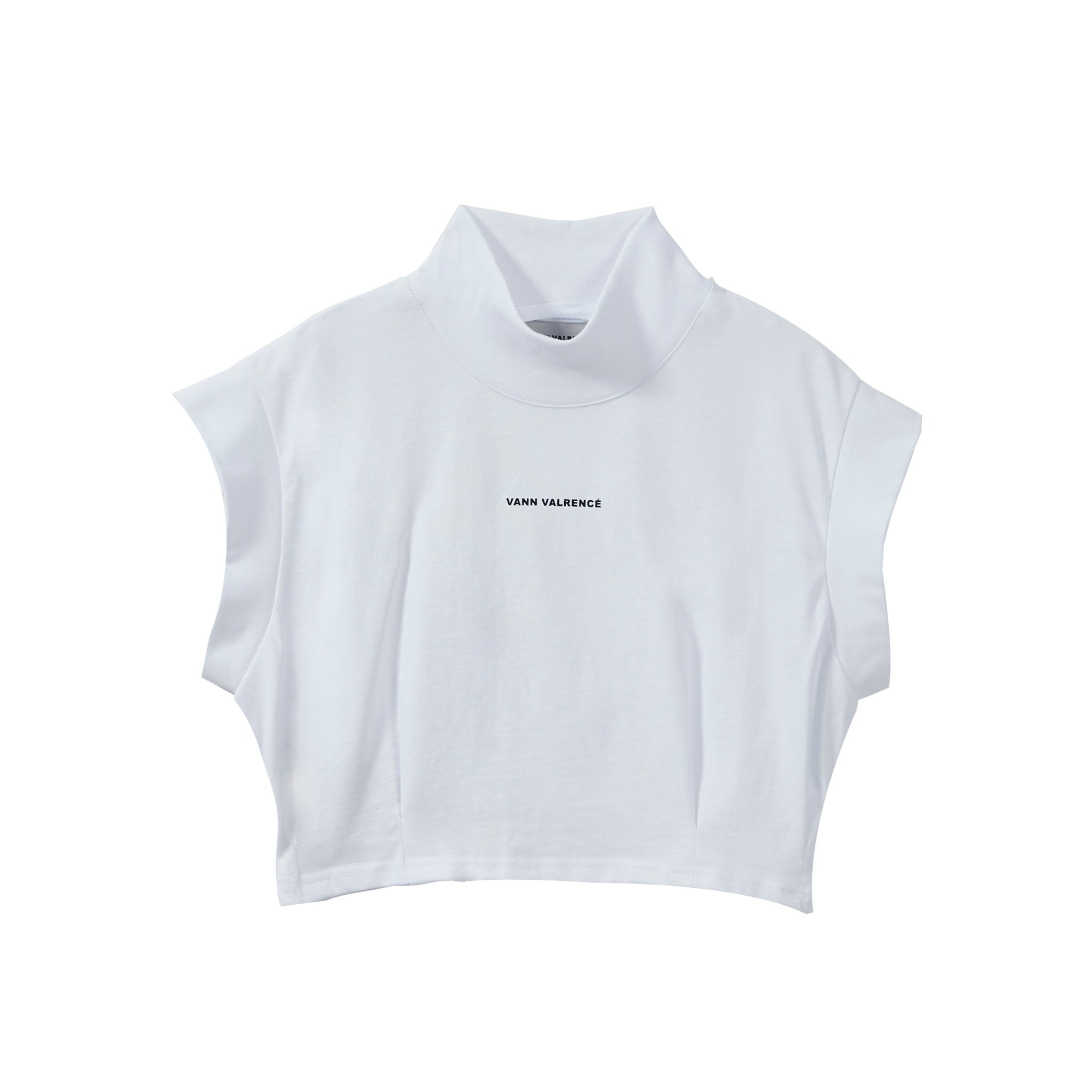 VANN VALRENCÉ White Women Short High-neck T-shirt | MADA IN CHINA